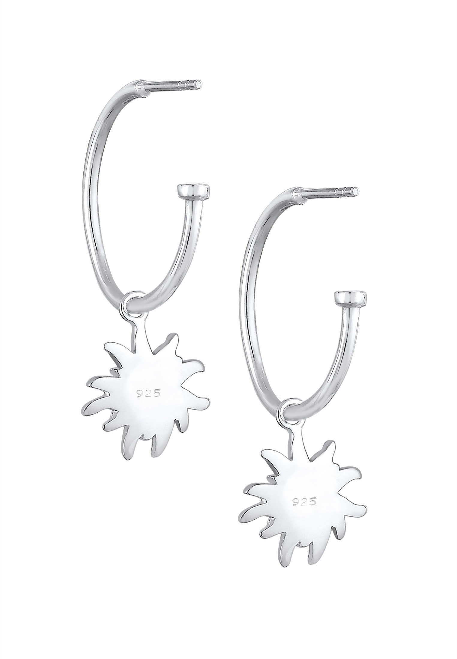 Elli Paar Creolen »Ohrringe Creole Edelweiss 925 Sterling Silver«