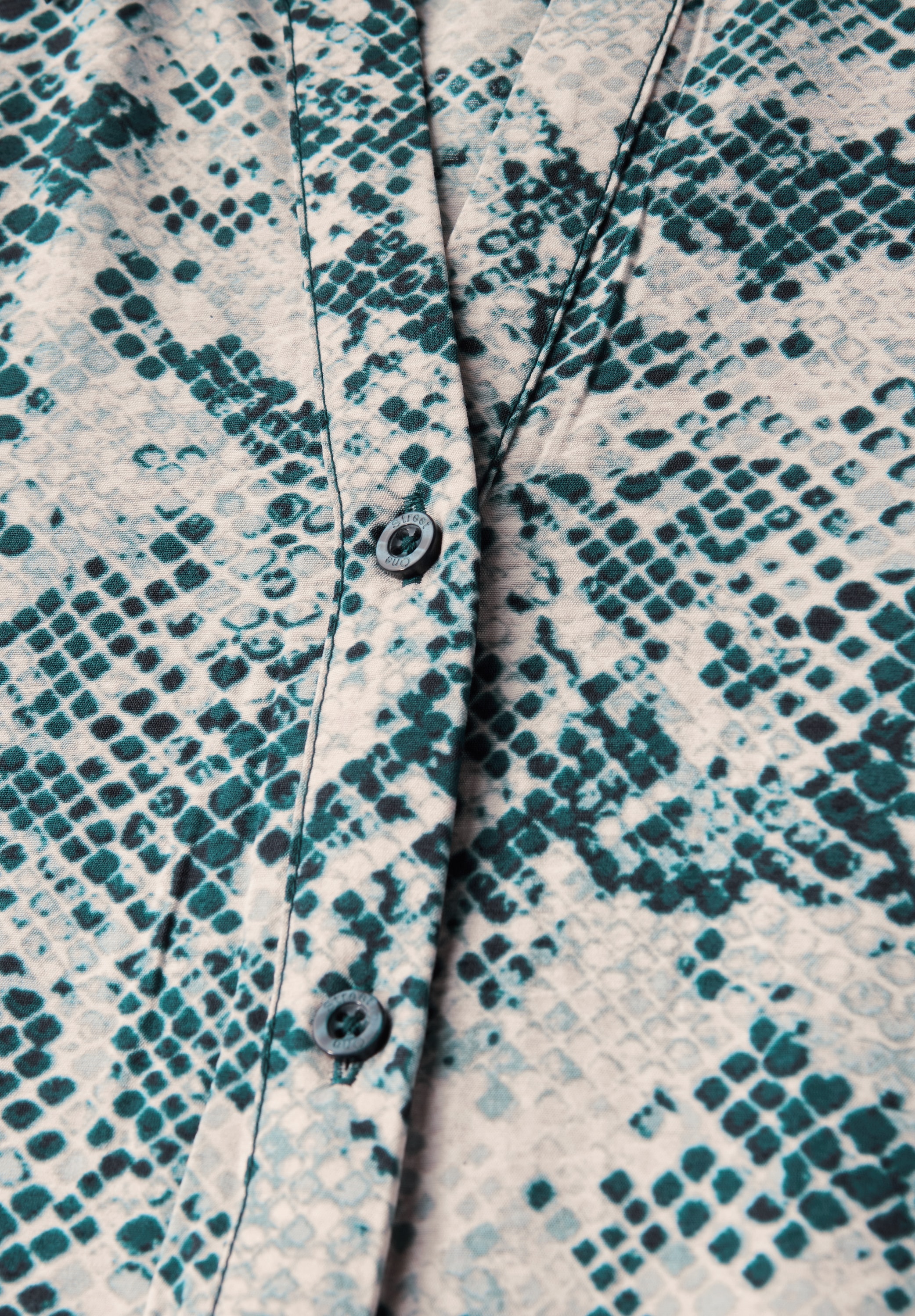 STREET ONE Tunikakleid, mit Snake Print und Volants