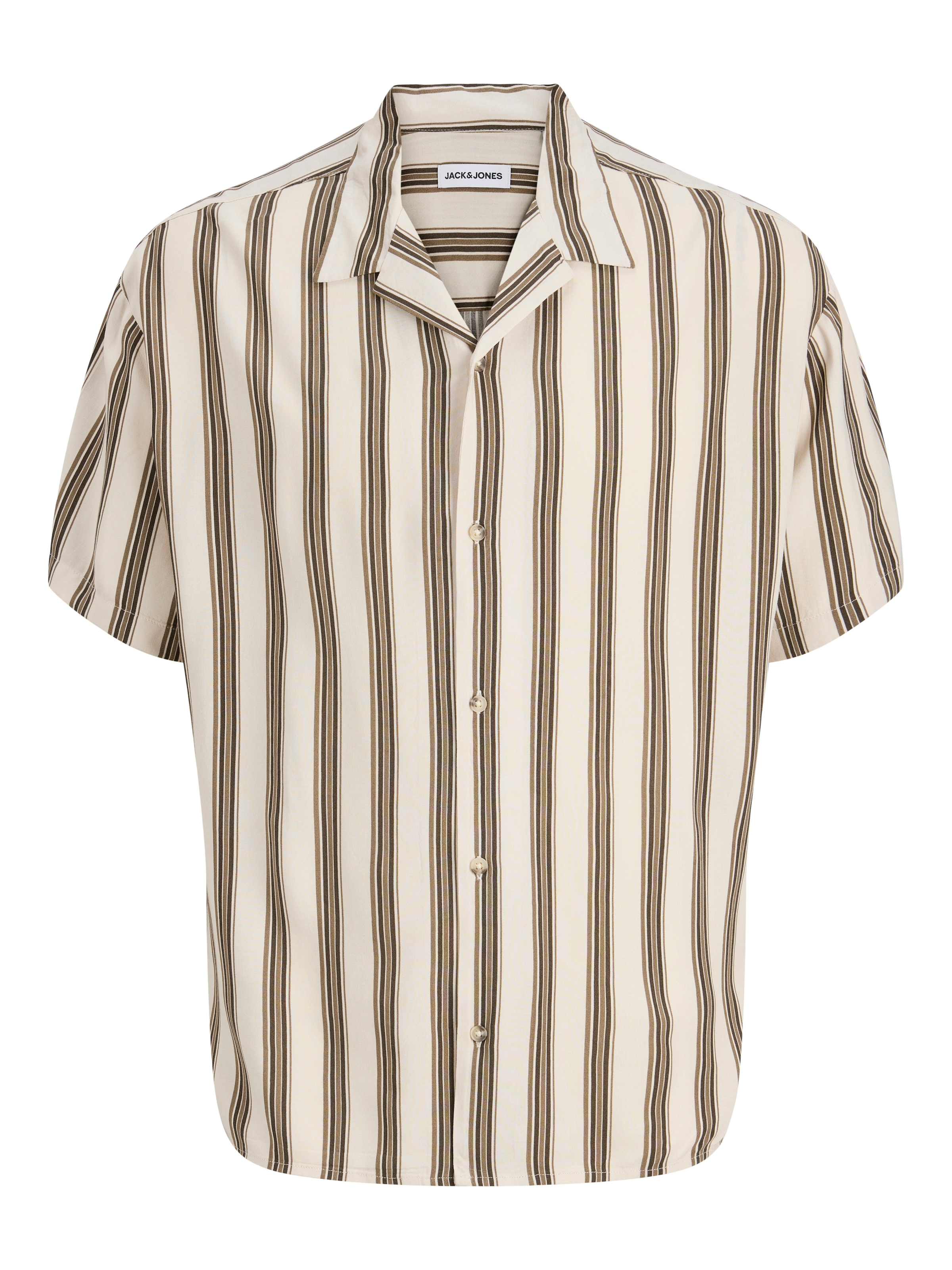Jack & Jones Kurzarmhemd »JJEJEFF RESORT STRIPE SHIRT S/S SN« Viskose, loose fit