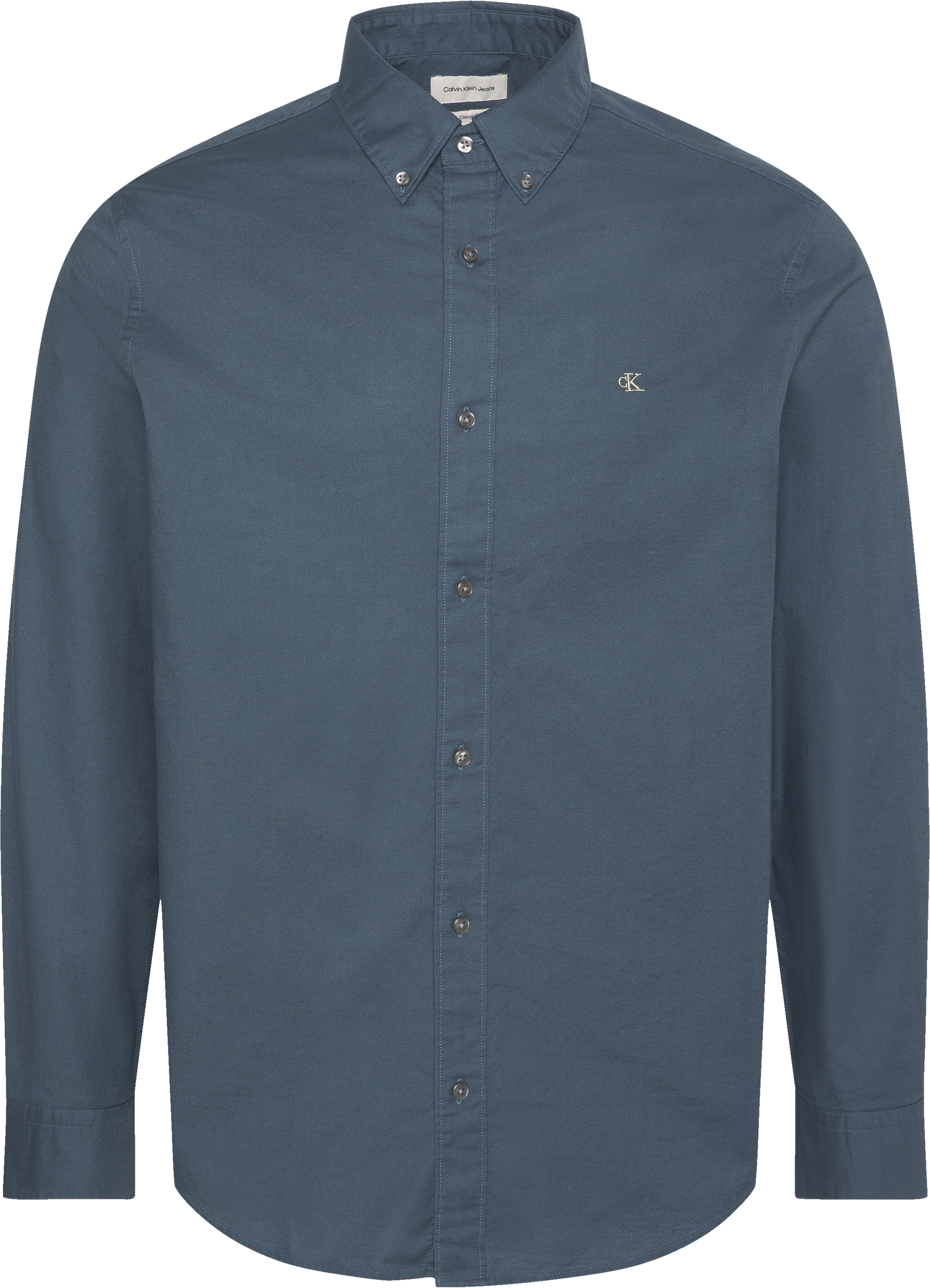 Calvin Klein Jeans Langarmhemd Button-Down-Kragen, Baumwoll-Stretch