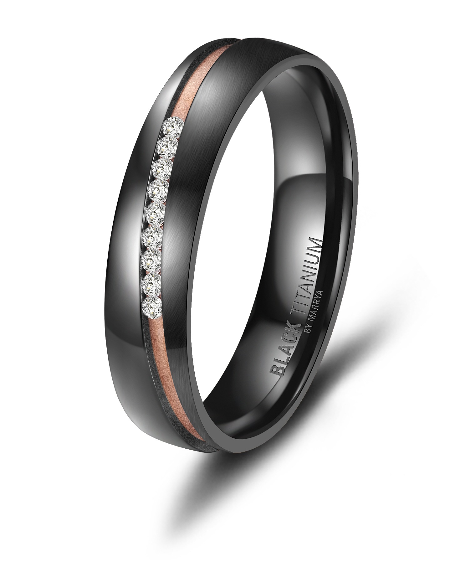 Marrya Trauring »BLACK TITANIUM by MARRYA Black Titanium - Zirkonium Ringe Trauringe Eheringe Partnerringe«