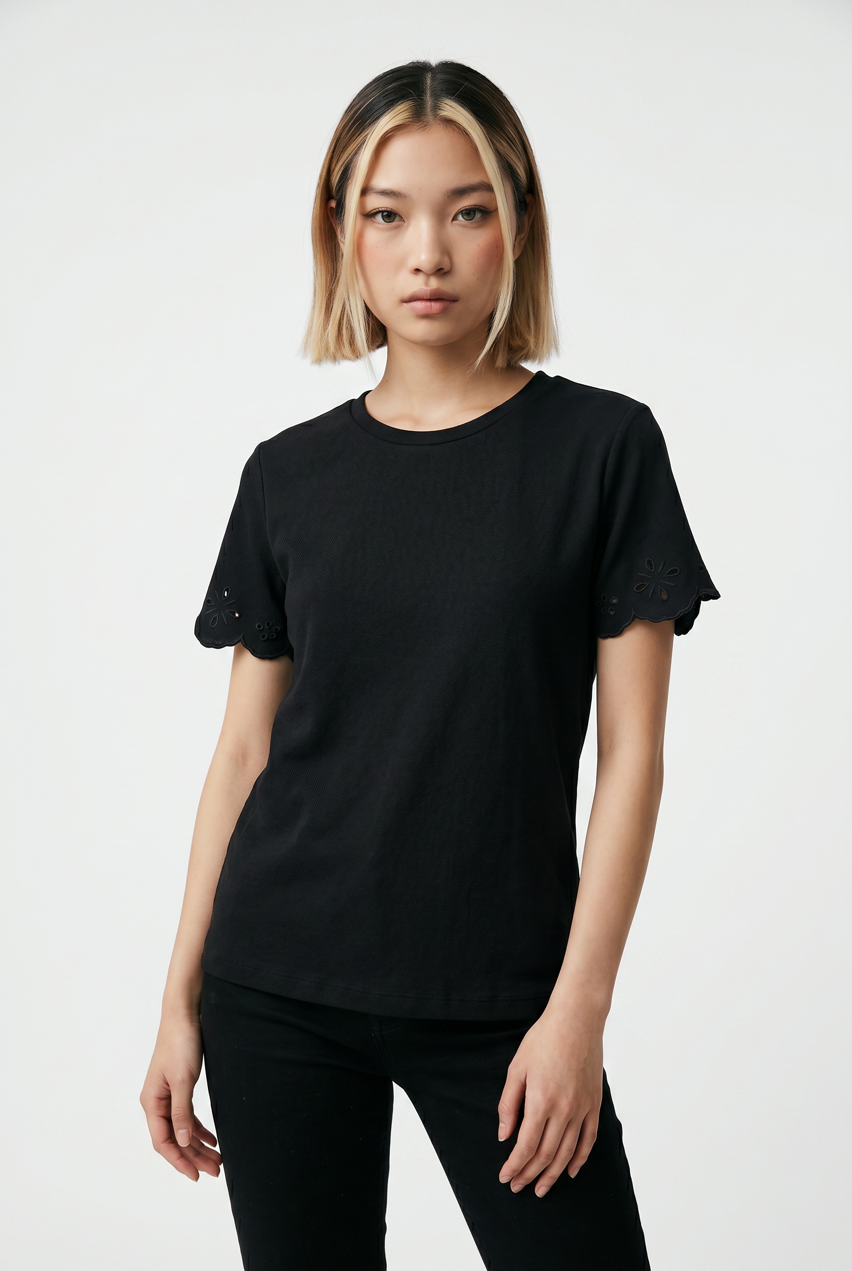 Vero Moda Kurzarmshirt »VMLOUISE SS TOP JRS« Baumwolle, regular fit