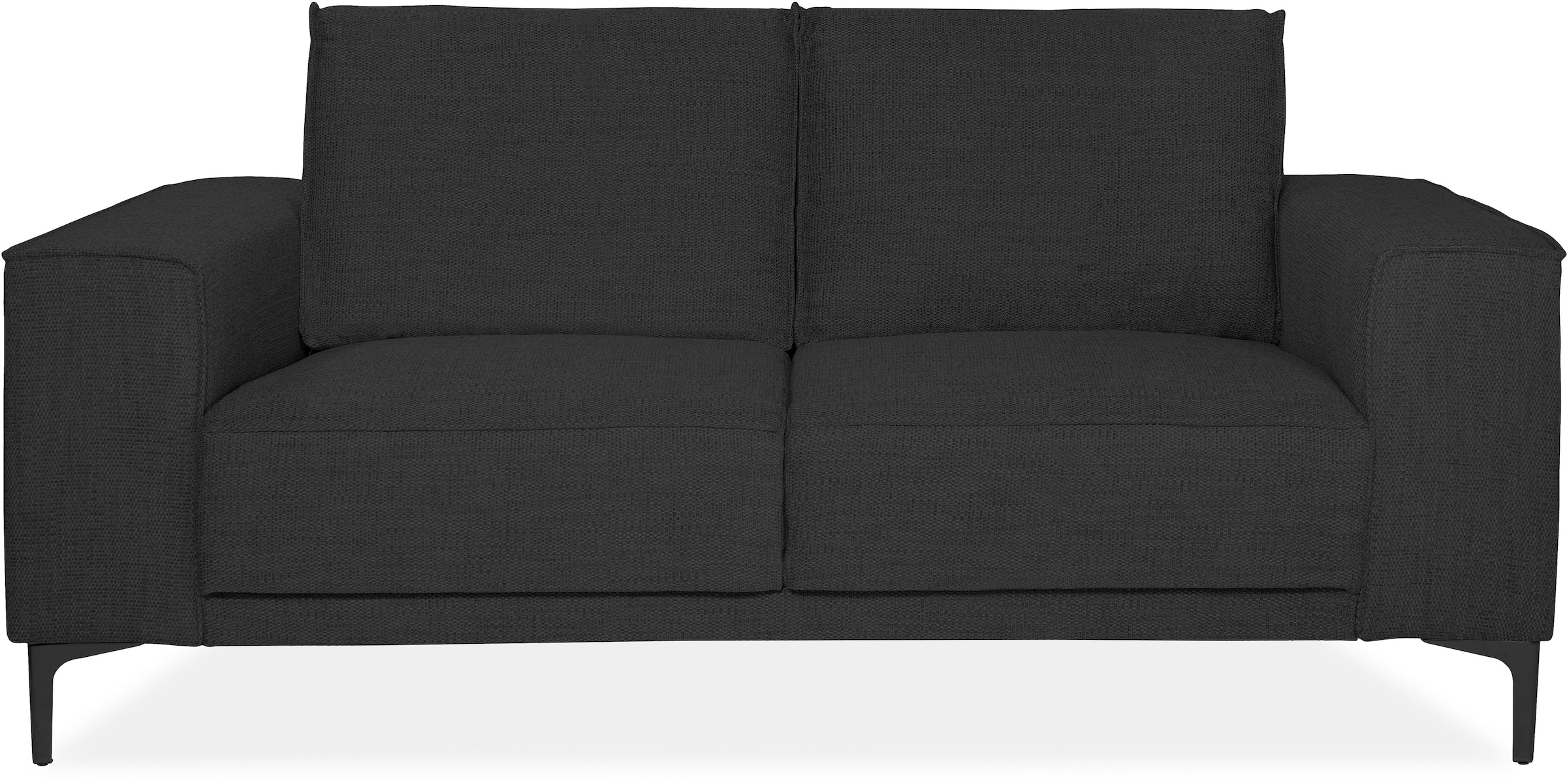 OTTO home 2-Sitzer »OLAND Flachgewebe, Sofa, B: 164 cm, Skandi-Design« 164 cm, Wellenunterfederung, Skandi-Design, Metallfüße