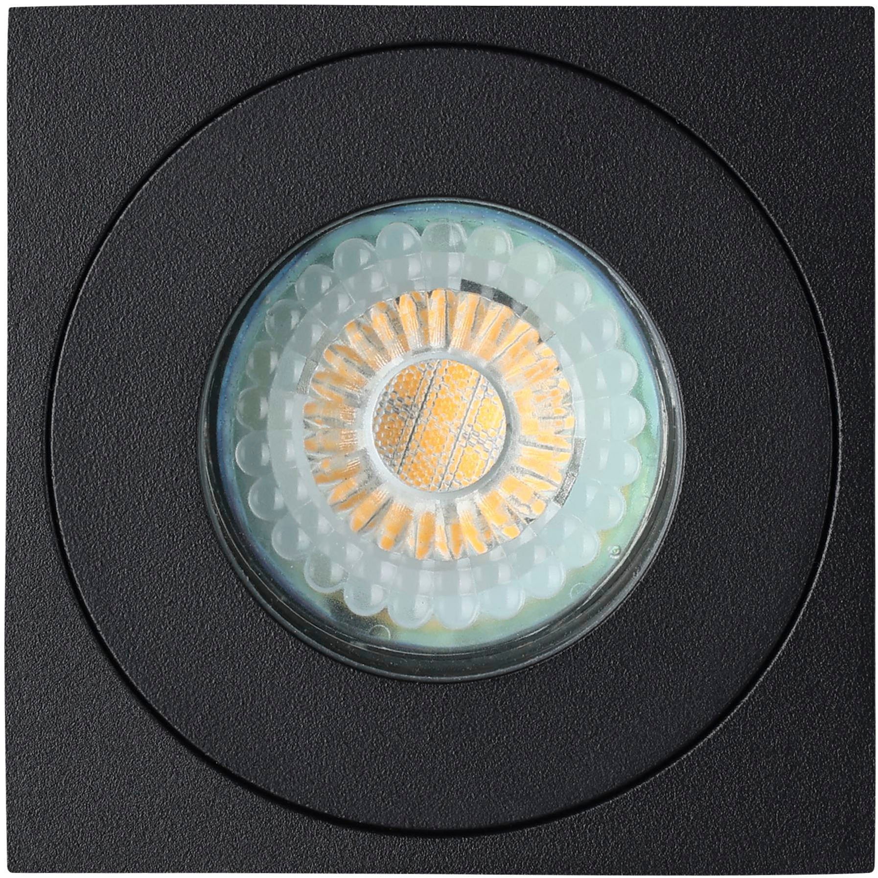 EGLO Deckenleuchte »Torrecola Deckenlampe, Außenbeleuchtunga us Aluminium, GU10, Lampe« GU10 1 Stk. Wand-/Deckenleuchte - L8 x B8 x H9,5 cm - schwarz - 1X5W exkl.