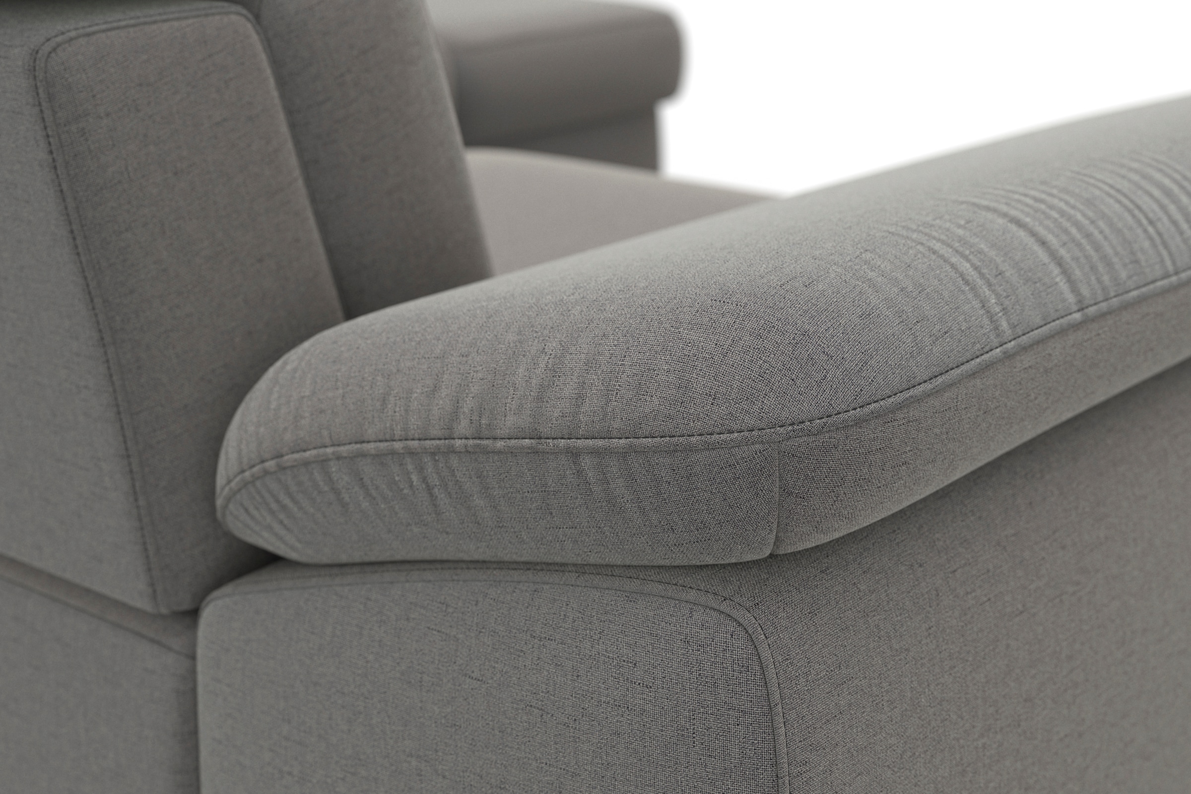 sit&more Ecksofa »Cabrio L-Form, mit Sitztiefenverstellung, Arm- und Kopfteilverstellung«, 3 Nierenkissen, Federkern, optional Bettfunktion und Stauraum