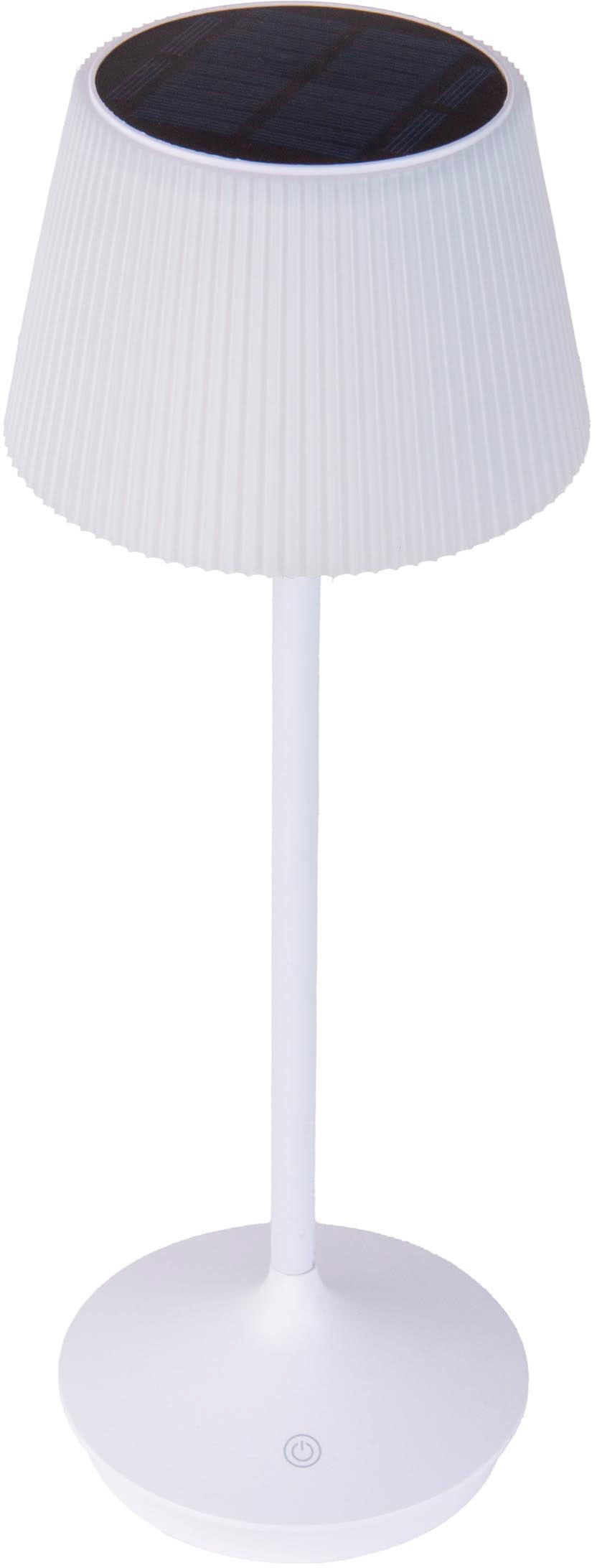 näve LED Tischleuchte »Solarleuchte / Akkuleuchte "EMMI"«, 1 flammig, Leuchtmittel LED-Modul | LED fest integriert, Solarbetrieb, Akkubetrieb, CCT, Berührungssensor, Akkutischleuchte
