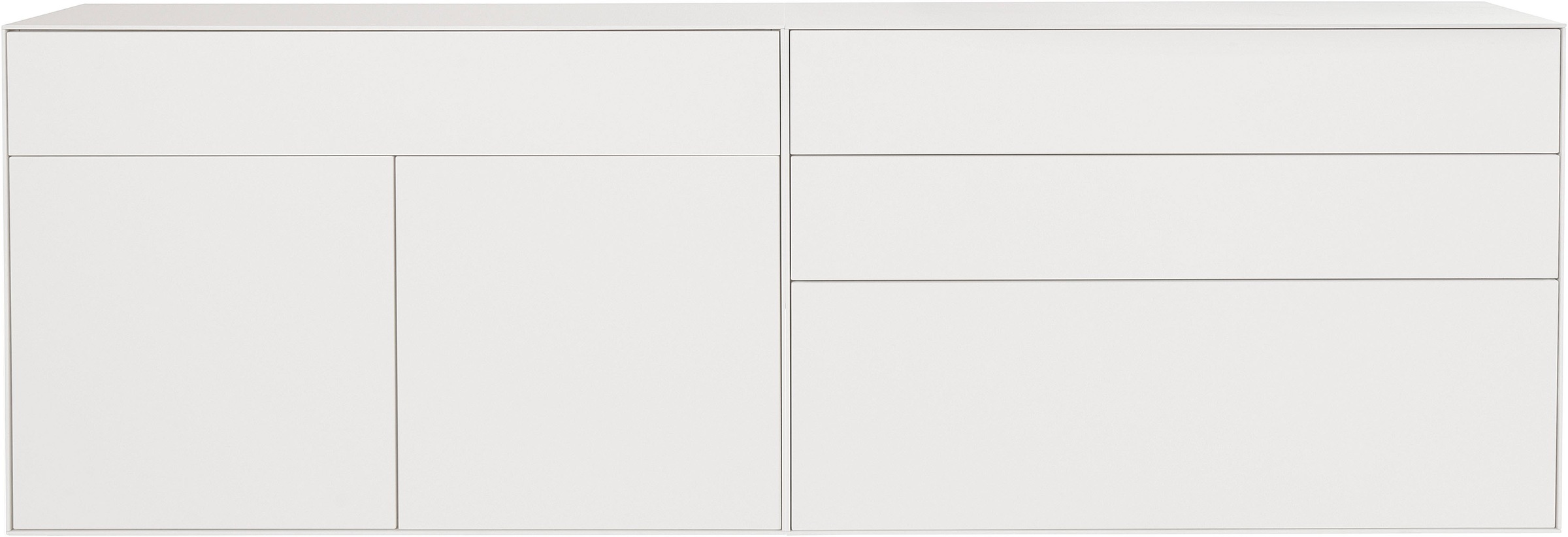 LeGer Home by Lena Gercke Sideboard »Essentials«, (2 St.), Breite: 224cm, MDF lackiert, Push-to-open-Funktion