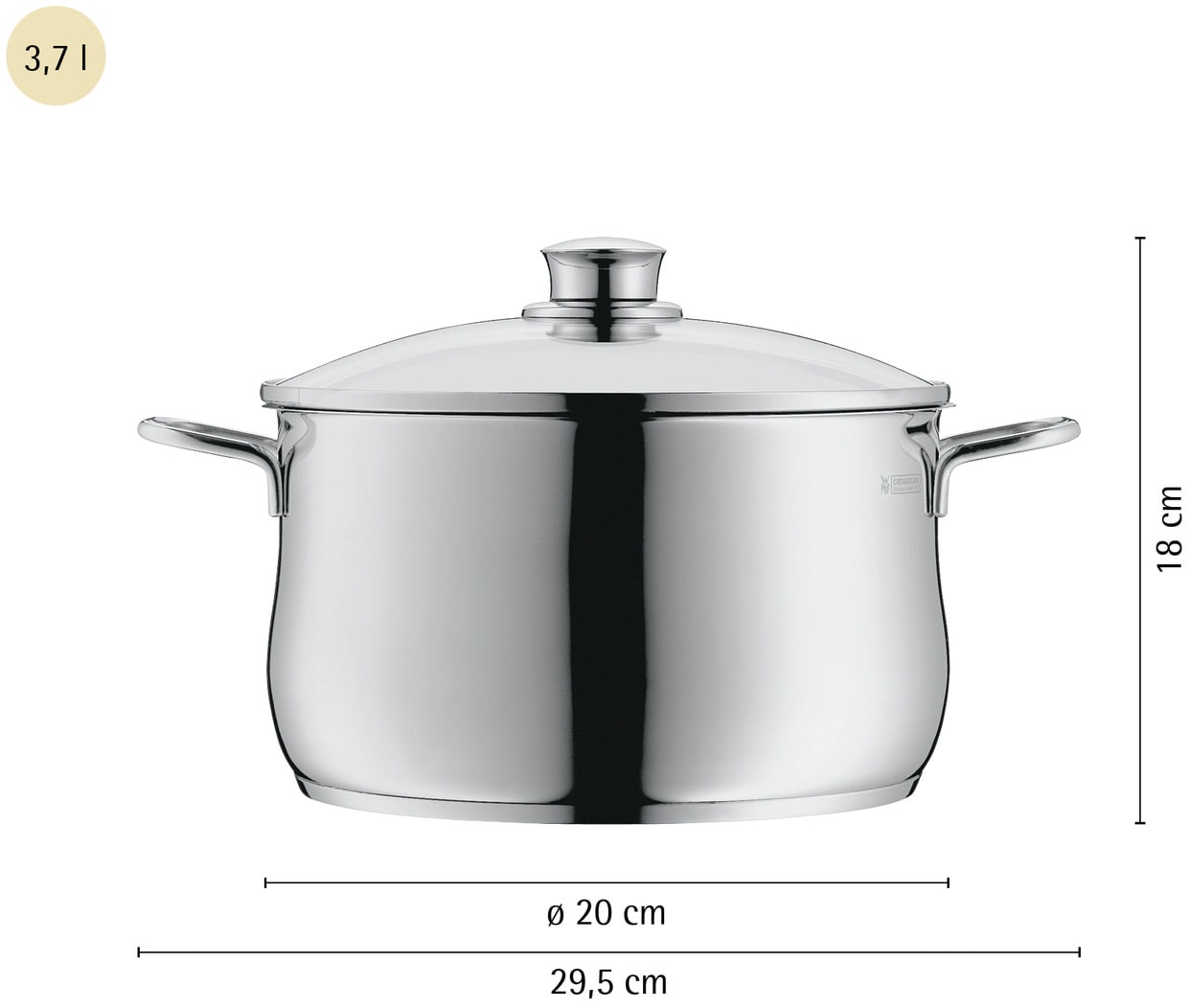 WMF Fleischtopf »Diadem Plus« 2 Stk. tlg. Cromargan® Edelstahl Rostfrei 18/10