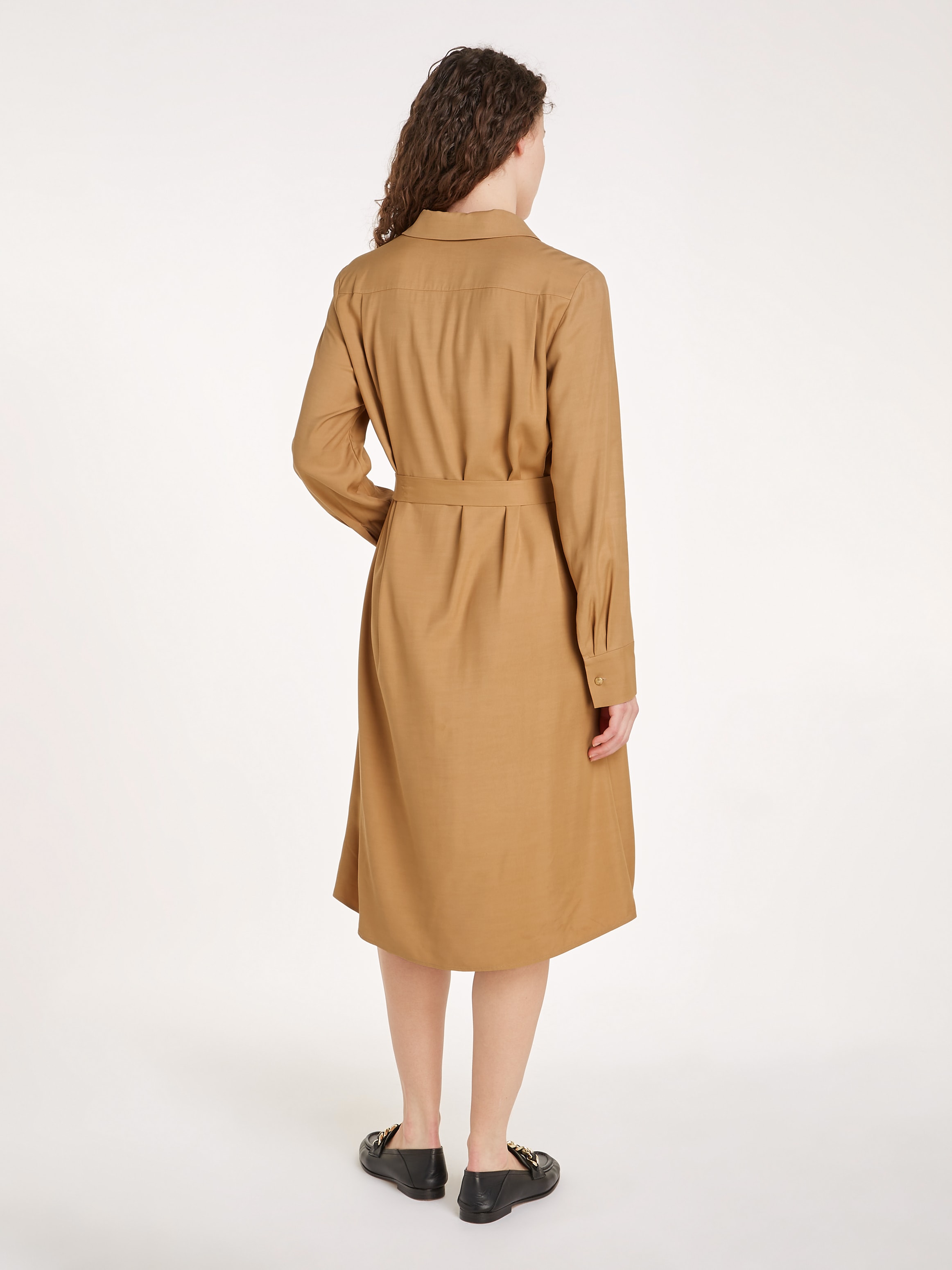 Tommy Hilfiger Hemdblusenkleid »FLUID VISCOSE SHIRT DRESS«, fließende Viskose Qualität