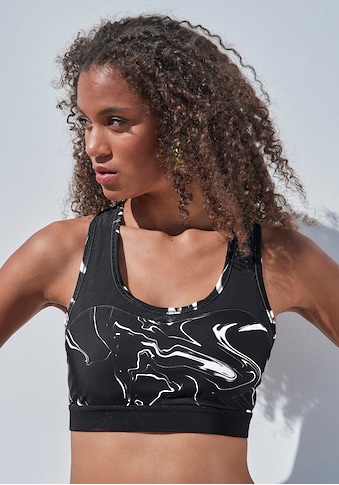 Funktionsshirt »-Sporttop Black Marble«, mit Racerback und Mesh