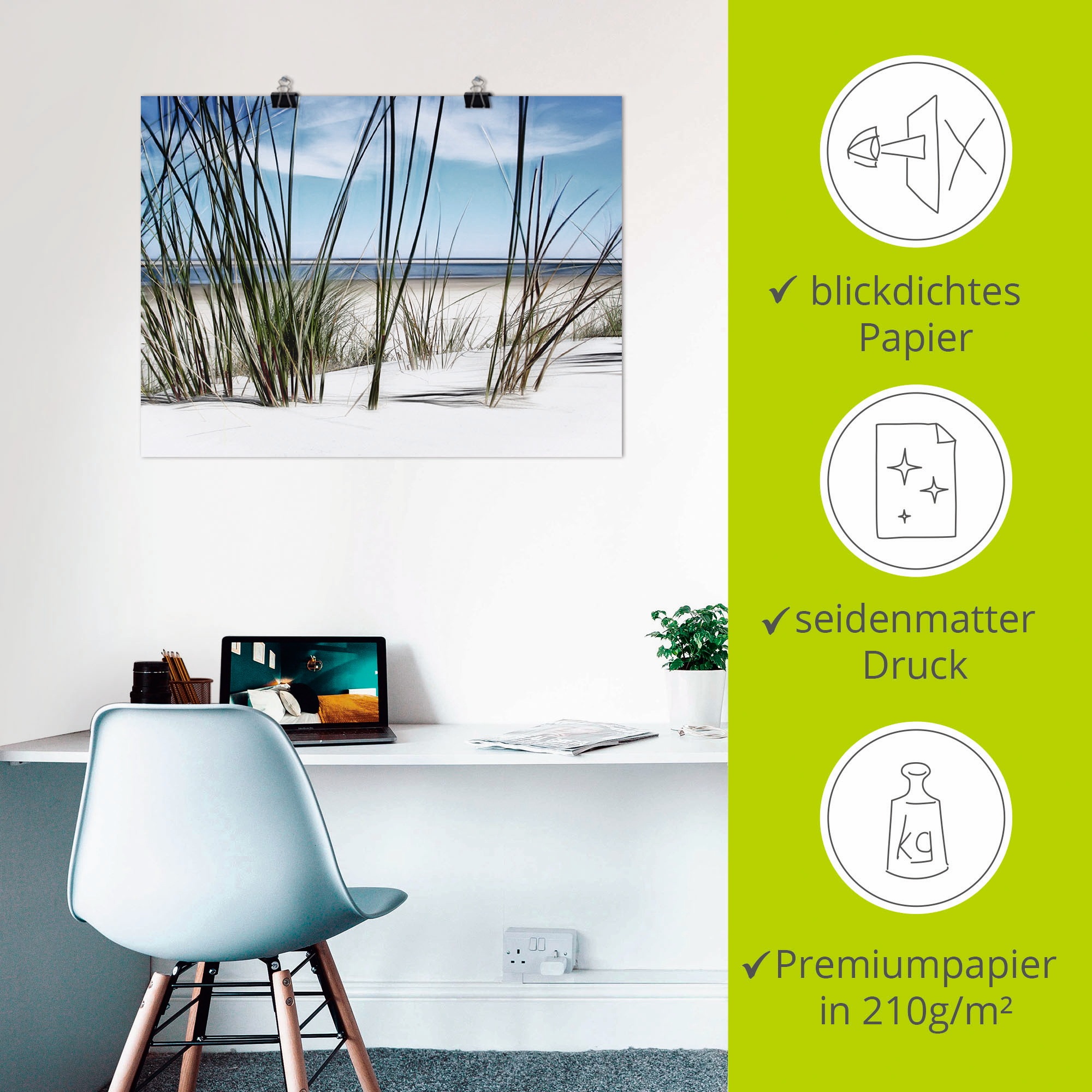 Artland Wandbild »Düne«, Strand, (1 St.), als Leinwandbild, Poster, Wandaufkleber in verschied. Größen