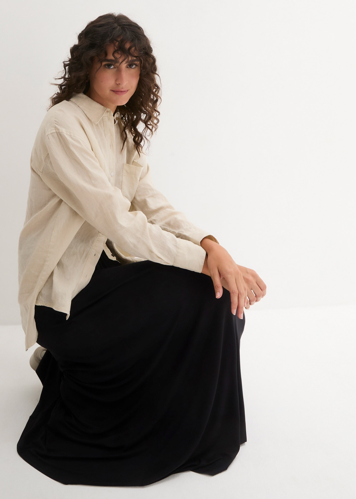 bonprix Jerseyrock »Jersey Rock aus Viskose-Mix« aus Viskosemischung, lockere Passform, unifarbene Optik