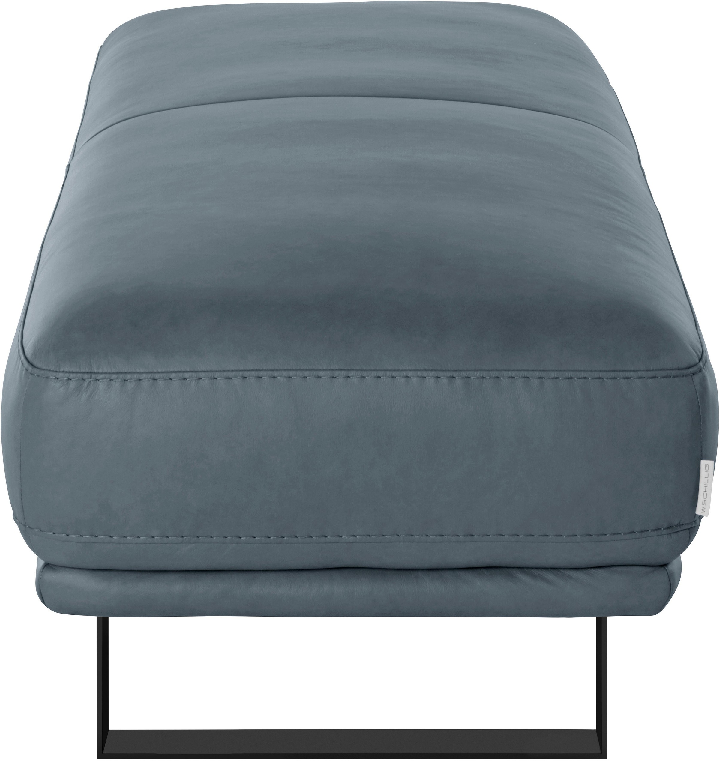 W.SCHILLIG Hocker »montanaa«, mit Metallkufen in Schwarz pulverbeschichtet, Breite 141 cm