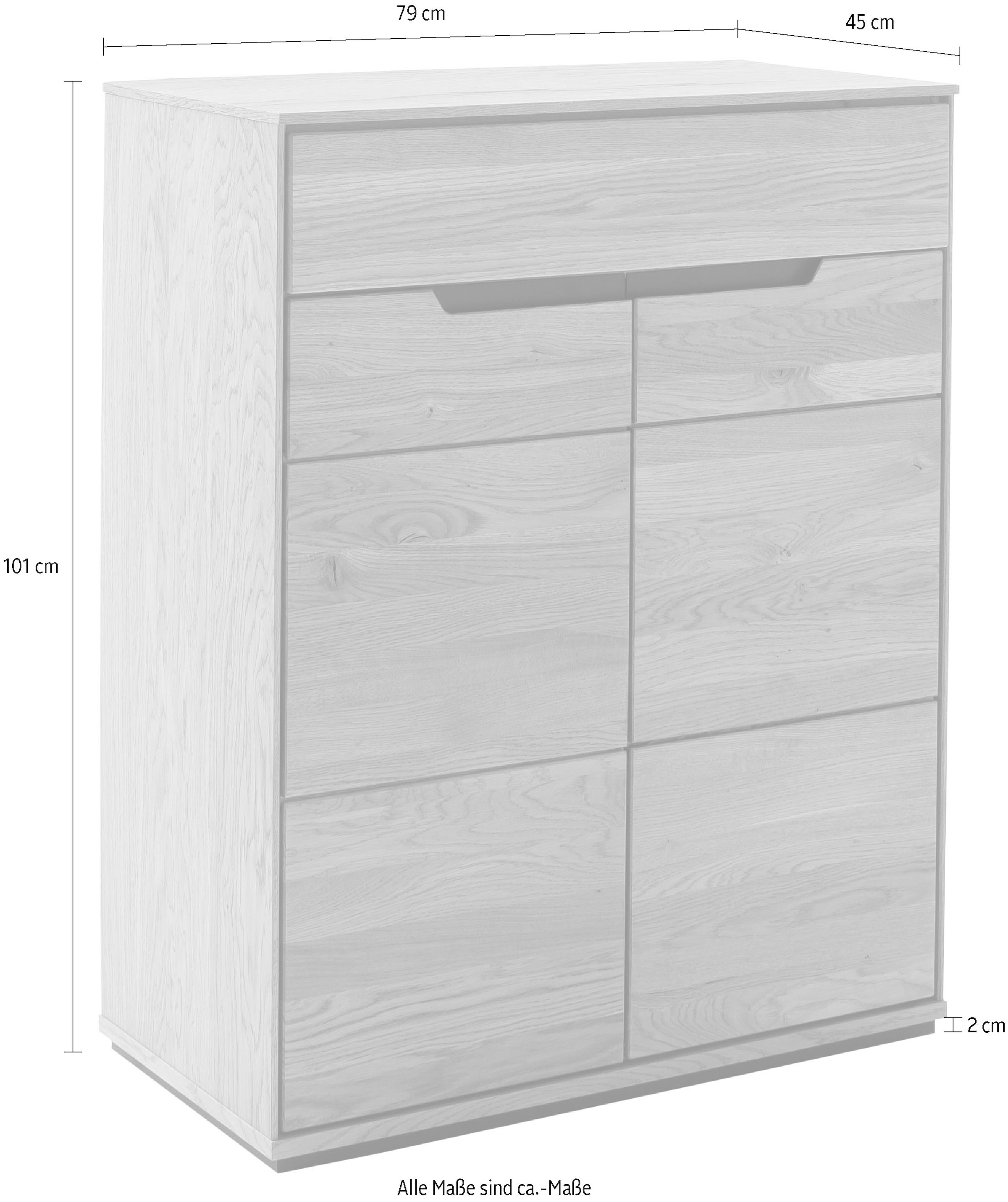 MCA living Schuhschrank »Araya Kommode,Schubladenkommode,Flurkommode,Breite 79 cm« Set, 1 Stück, 1 Stk. tlg. Schubkasten,Türen gedämpft,2 Einlegböden,FSC-Mix,Made in Europe