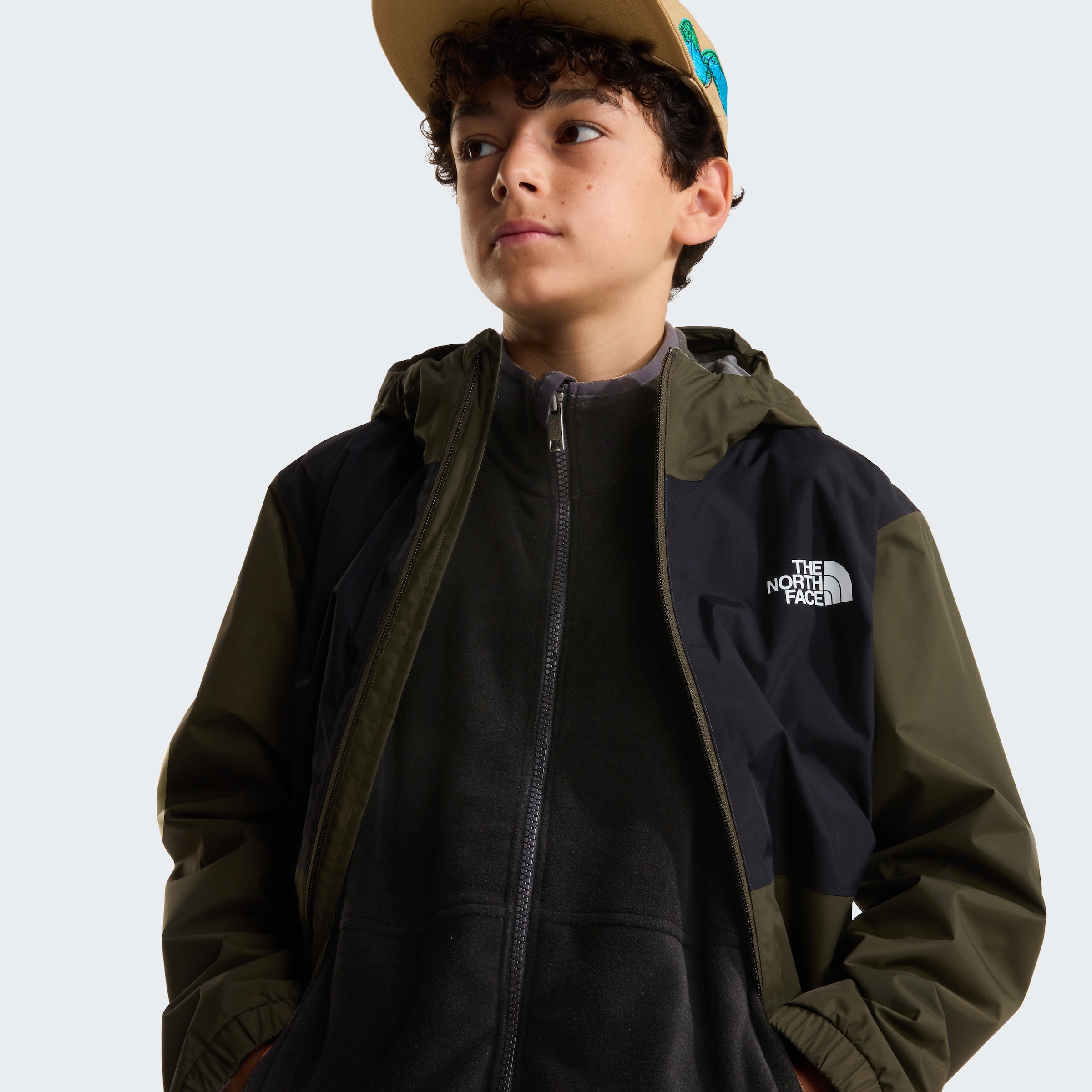The North Face Fleecejacke »TEEN GLACIER FZ ZIP IN JACKET« mit Zip-In-Funktion, weiches und strapazierfähiges Material