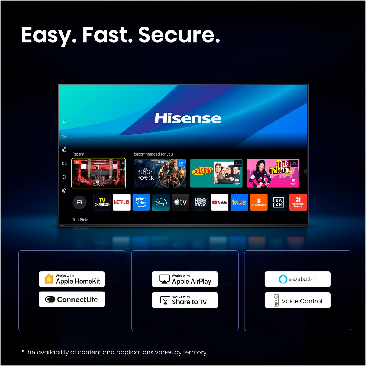 Hisense LED-Fernseher »50A6S« 126 cm/50 ″ Smart-TV