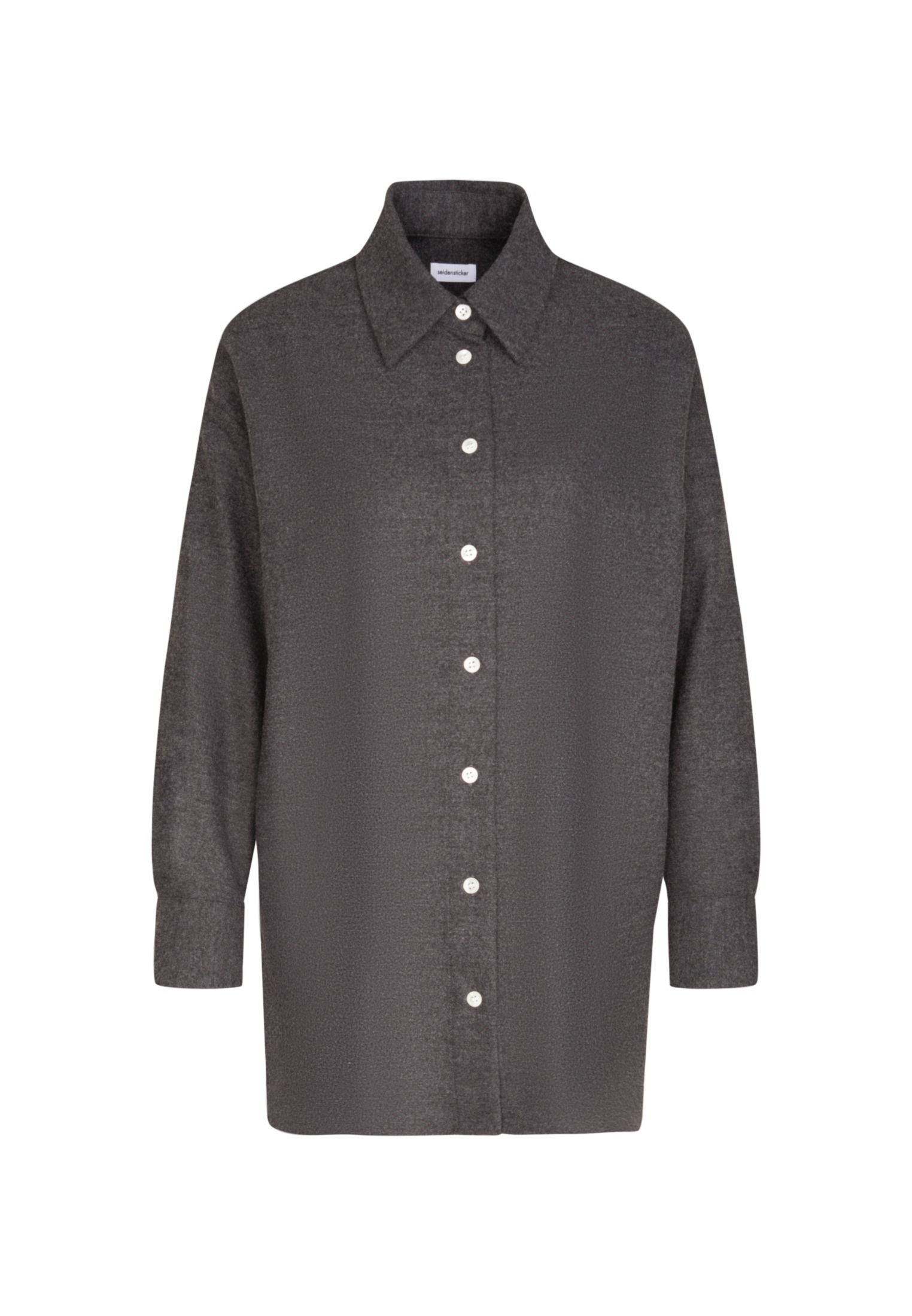 seidensticker Longbluse »Schwarze Rose«, Langarm Kragen uni Melange