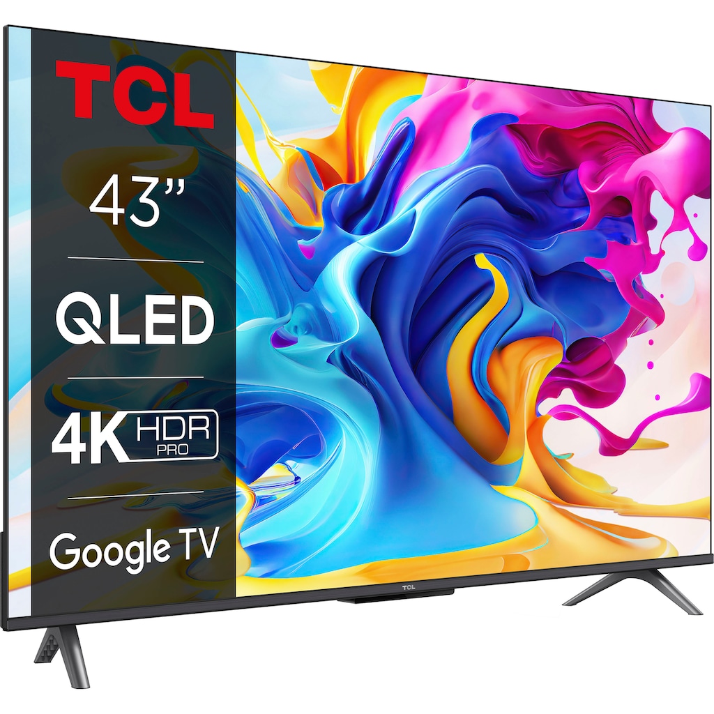 TCL QLED-Fernseher »43C643«, 108 cm/43 Zoll, 4K Ultra HD, Google TV