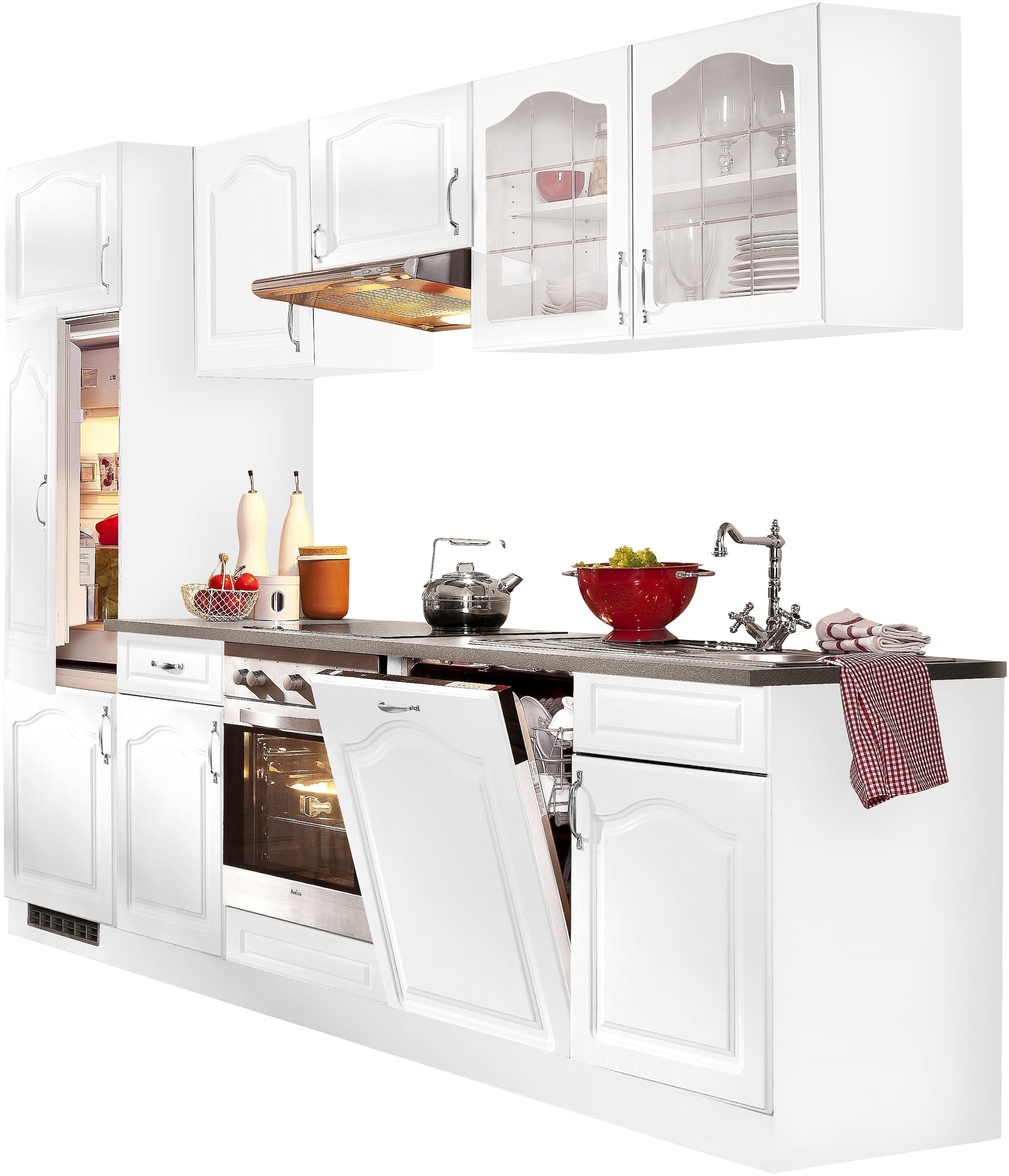 wiho Küchen Küchenzeile »Linz«, mit E-Geräten, Breite 280 cm bestellen bei  OTTO