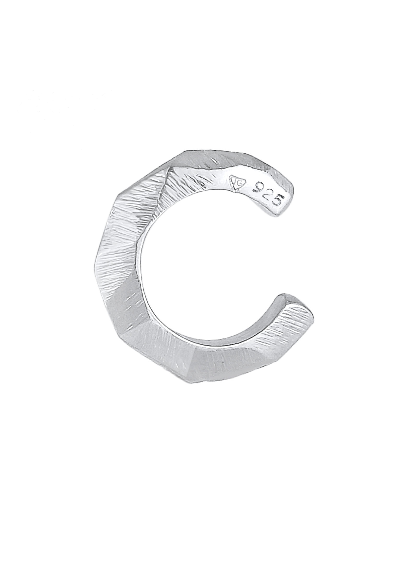 Elli Ohrklemme »Ohrringe Earcuff Klemme Single Facettiert 925 Silber«