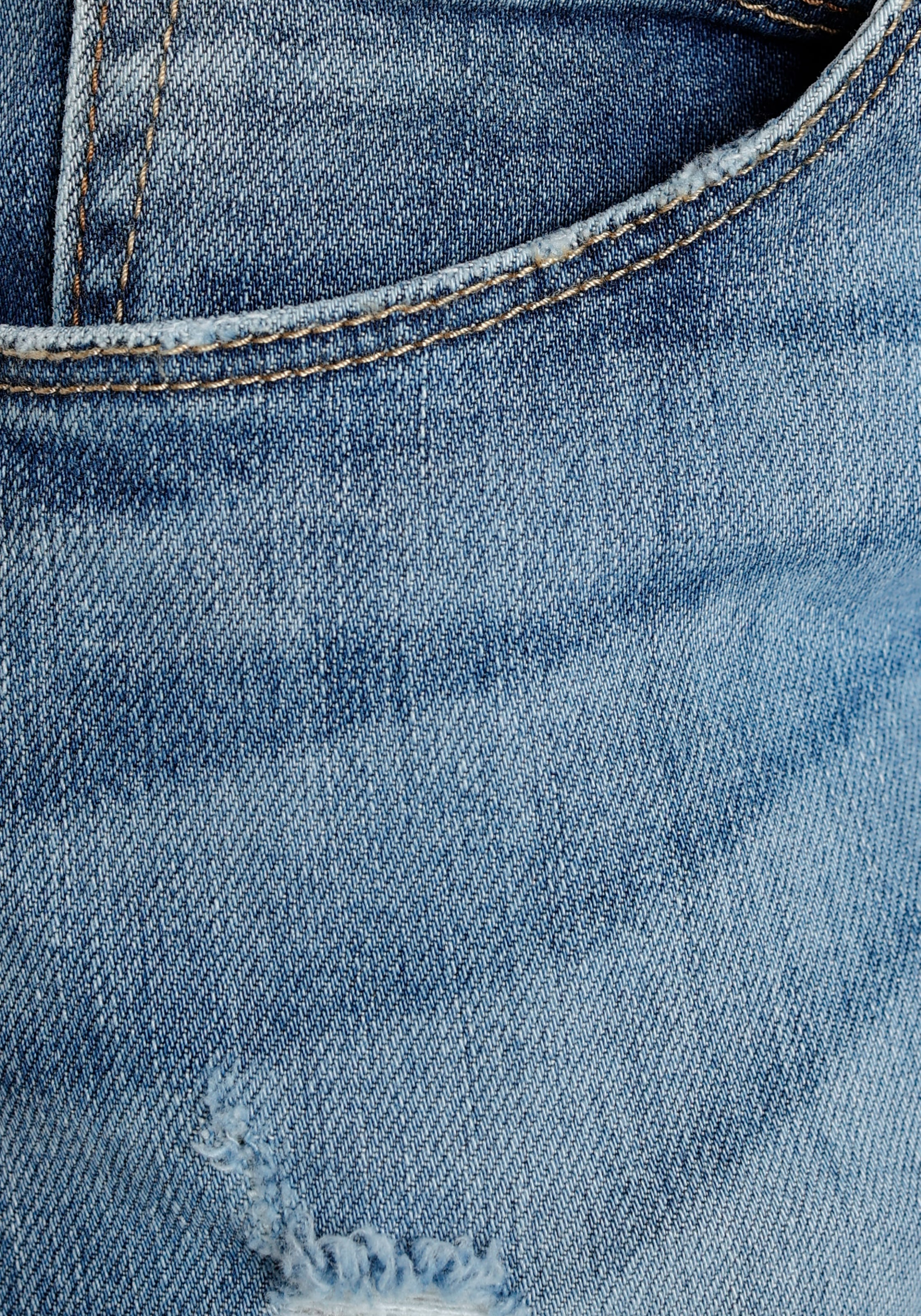 Herrlicher Bootcut-Jeans »Baby Boot Organic Denim«, mit figurformenden Abnähern an den Gesäßtaschen