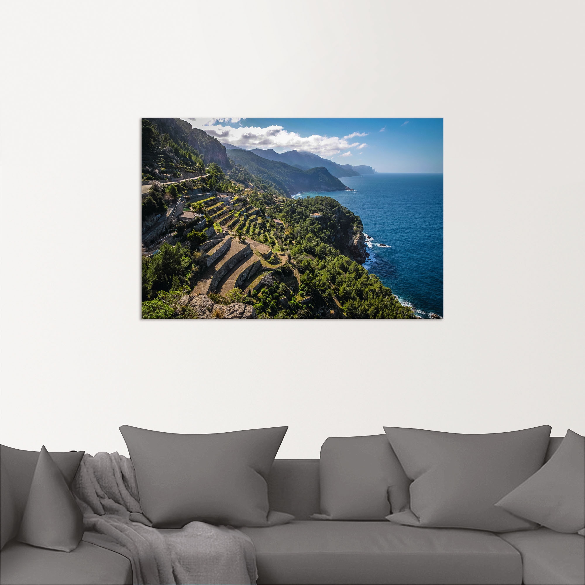 Artland Wandbild »Terrassen an Torre des Verger, Mallorca«, Küstenbilder, (1 St.), als Alubild, Leinwandbild, Wandaufkleber oder Poster in versch. Größen