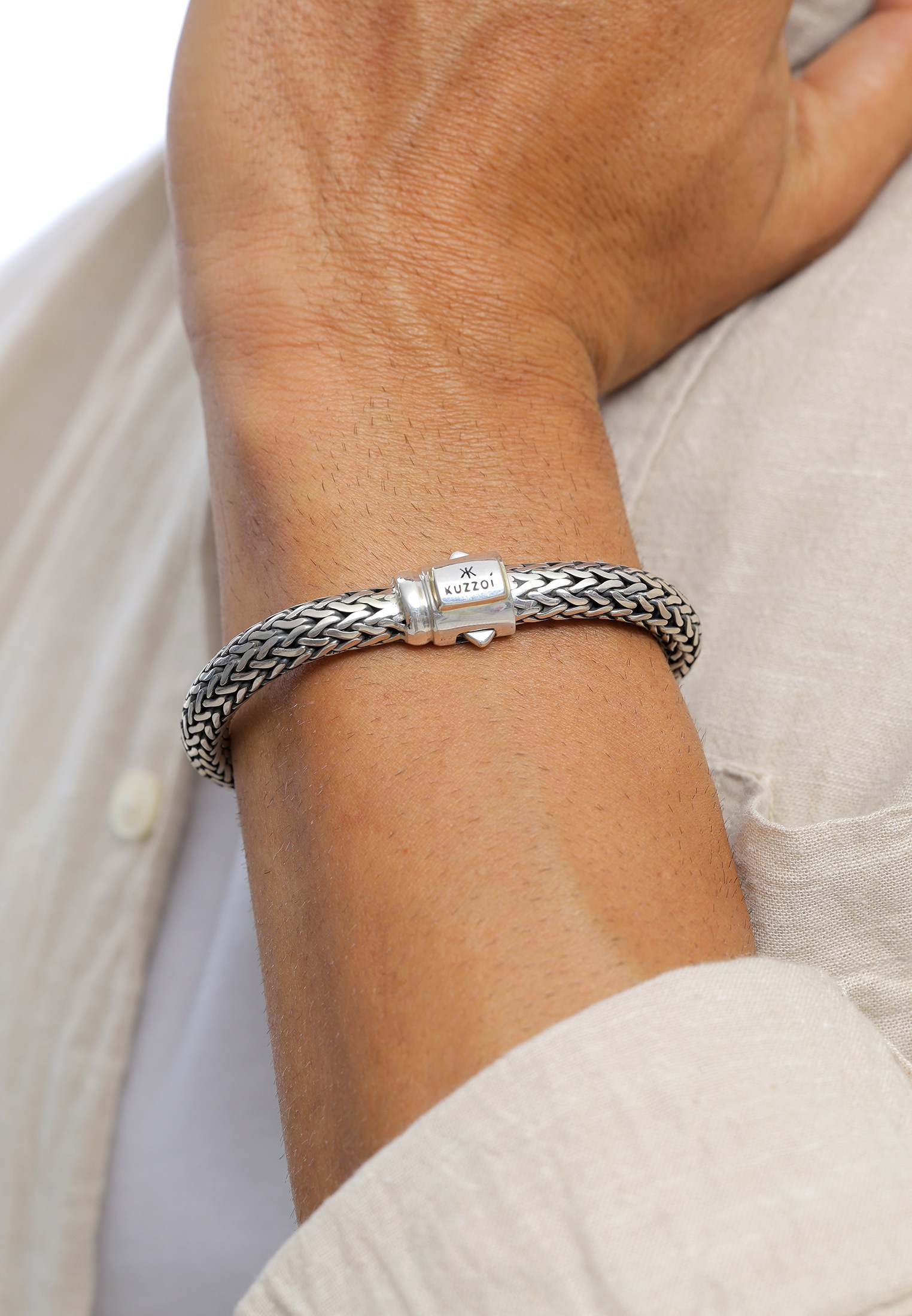Kuzzoi Armkette »Armband Gliederarmband Basic Cool unisex 925 Silber«