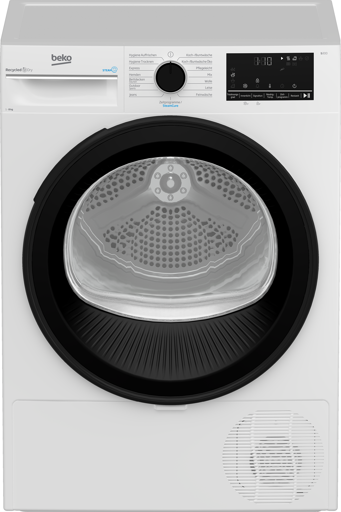 BEKO Wärmepumpentrockner »B3TO82C9W«, Multifunktionsdisplay