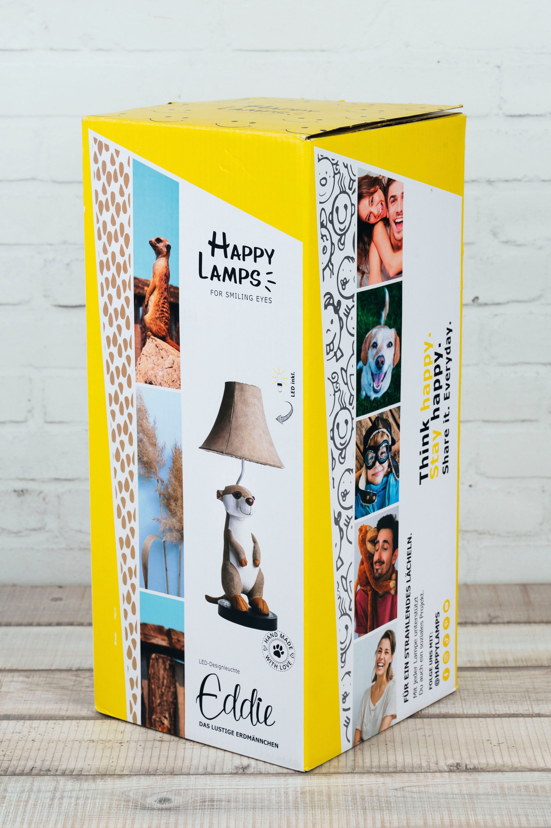 Happy Lamps for smiling eyes LED Tischleuchte »Eddie das Erdmännchen«, 1 flammig-flammig, Hochwertig, Einzigartig, Zertifiziert, Nachhaltig