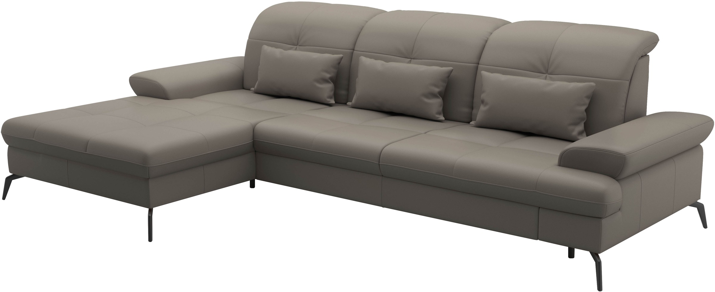 sit&more Ecksofa »Amica, L-Form, inkl. Sitztiefenverstellung & Armteilverstellung«, wahlweise mit Bettfunktion, Bettkasten und Kopfteilverstellung