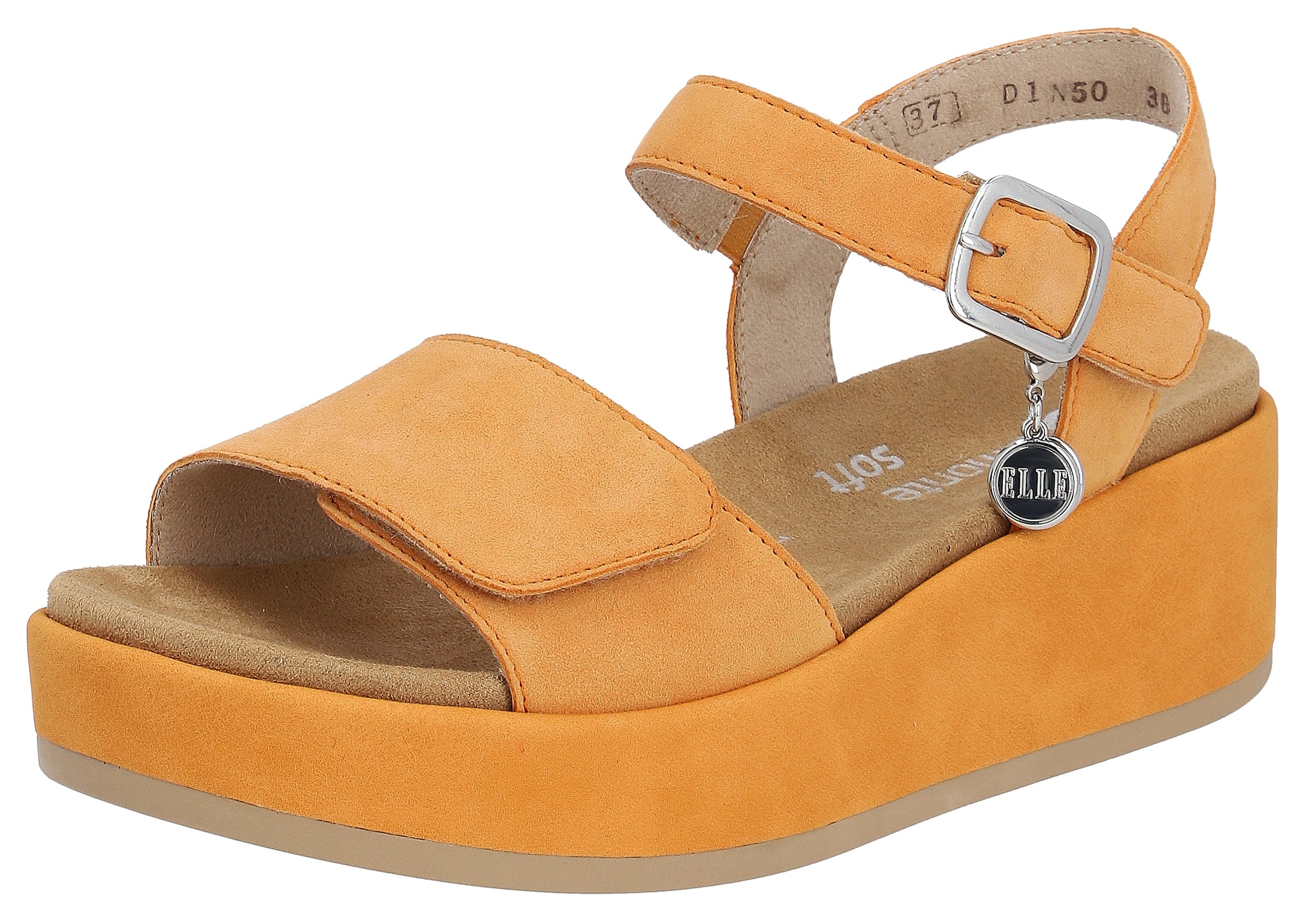 Keilsandalette »ELLE-Collection«, Sommerschuh, Sandale, Keilabsatz, mit Soft Foam...