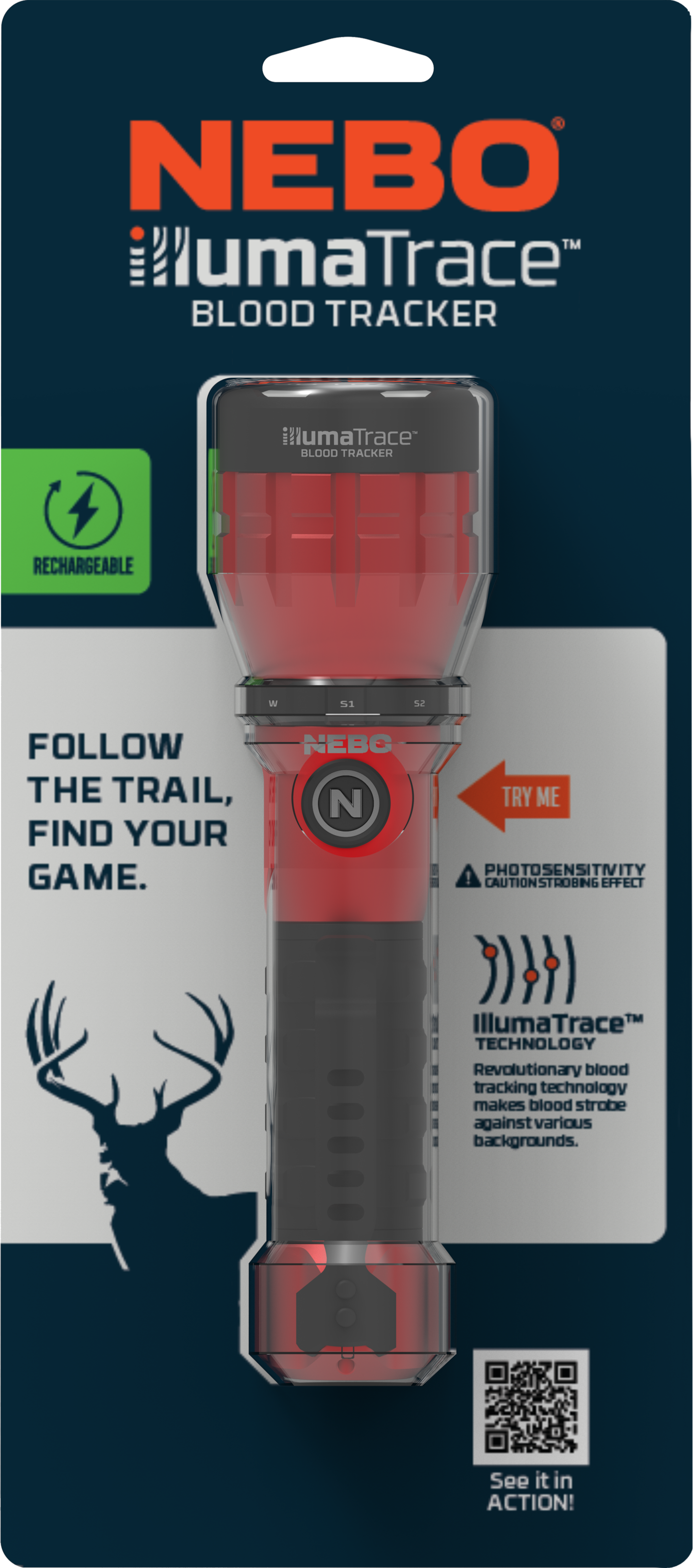 NEBO LED Taschenlampe »Nebo ILLUMATRACE BLUT TRACKER« Taschenlampe inkl. Ladekabel,  Blut Tracker zur Nachsuche bei der Jagd