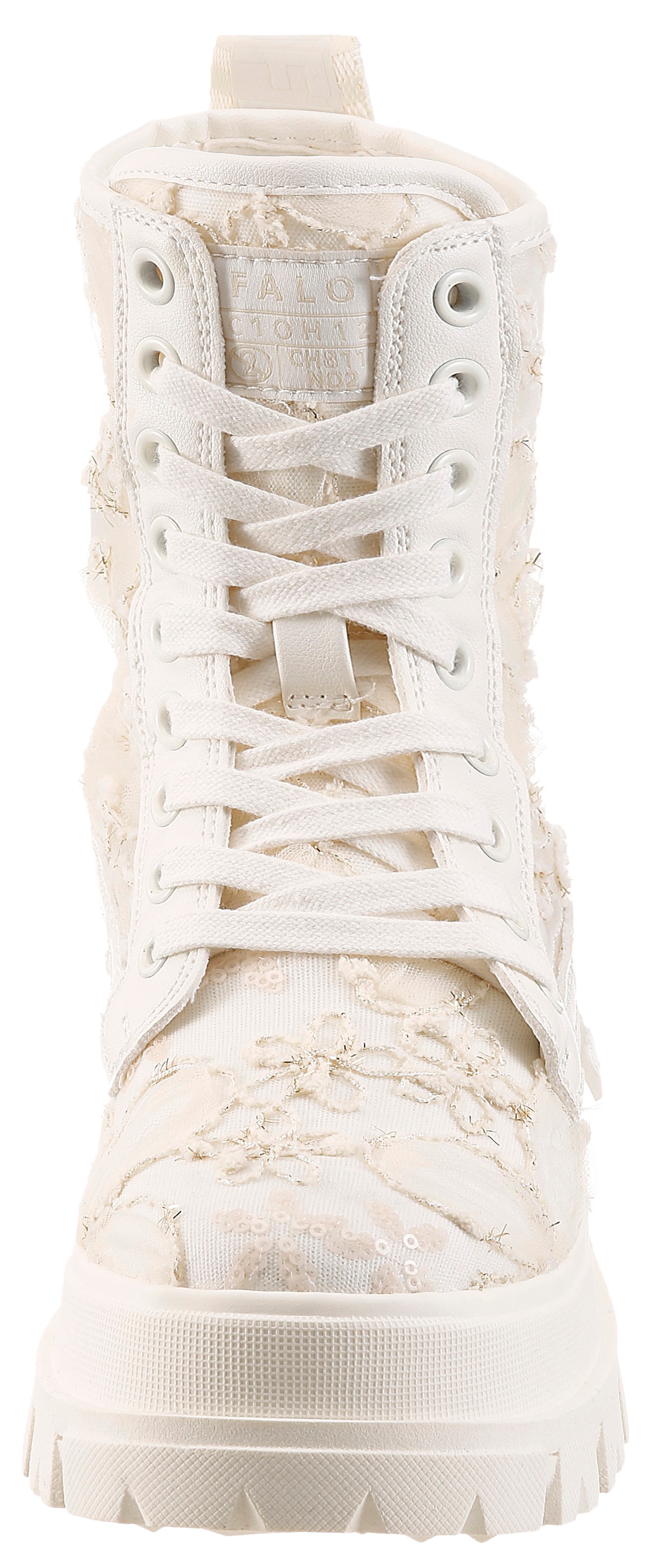 Buffalo Schnürboots  Blockabsatz, Plateau, Stiefelette, mit transparentem Schaft