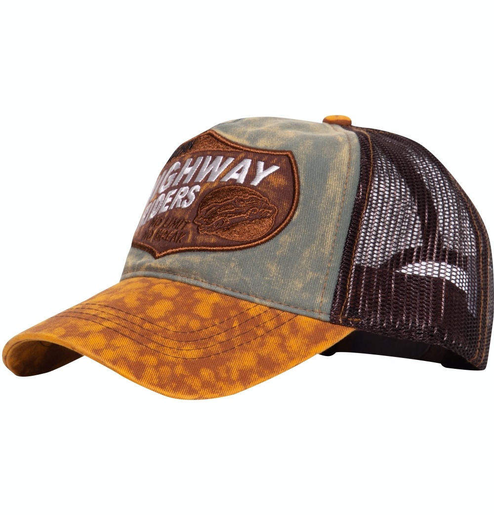 KingKerosin Trucker Cap »Highway Riders«, mit authentischem Enzymwash