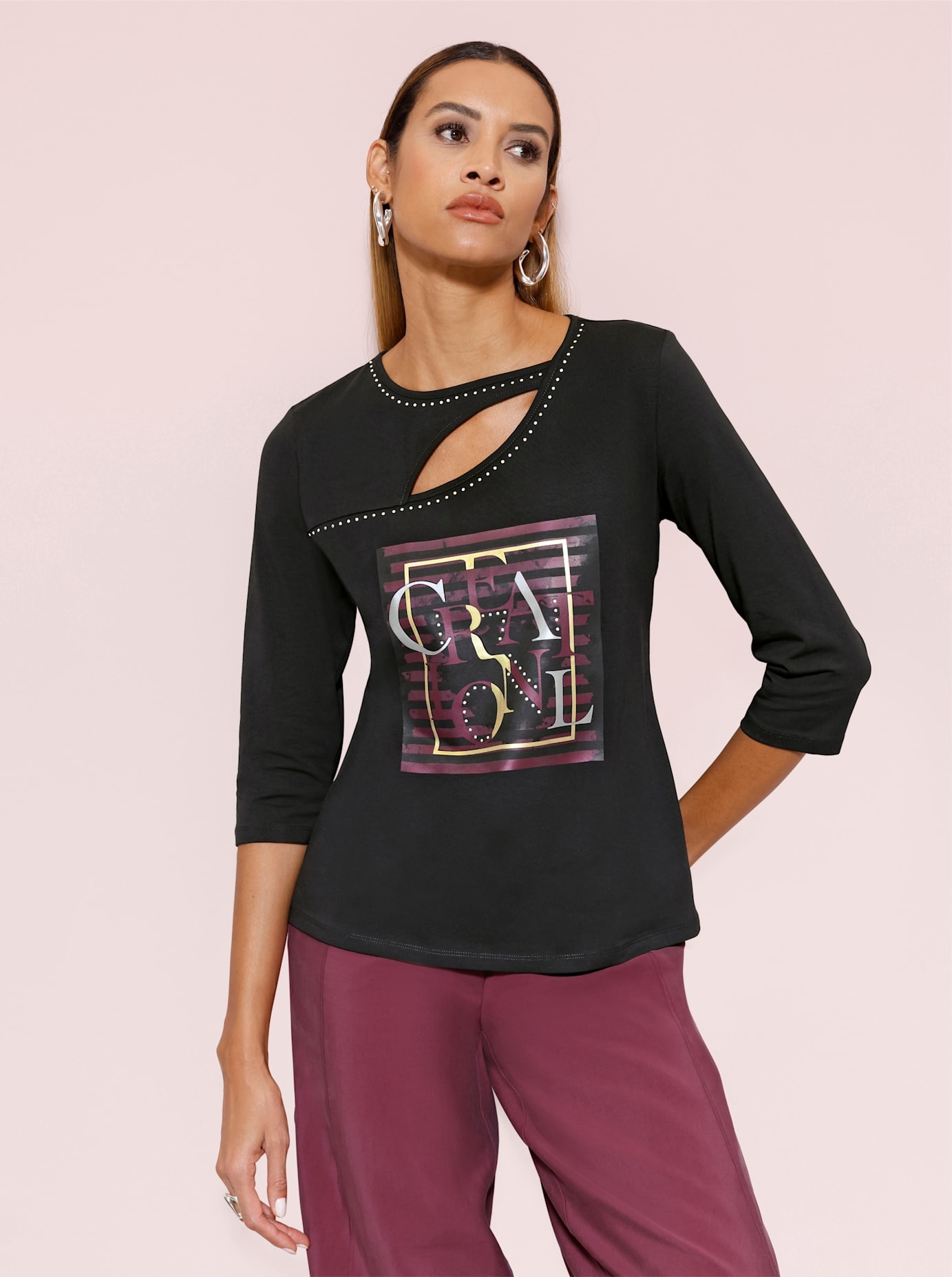 creation L 3/4-Arm-Shirt »Druck-Shirt« 1