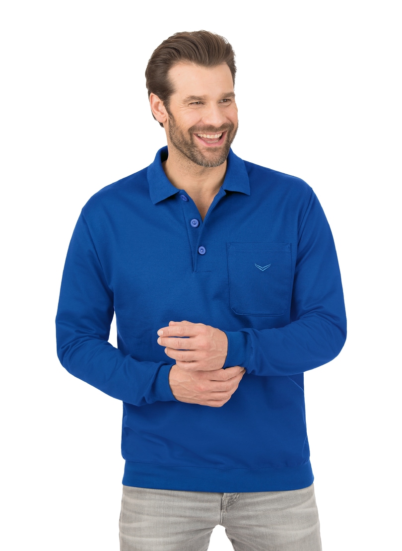Trigema Langarm Polo aus Sweat-Qualität