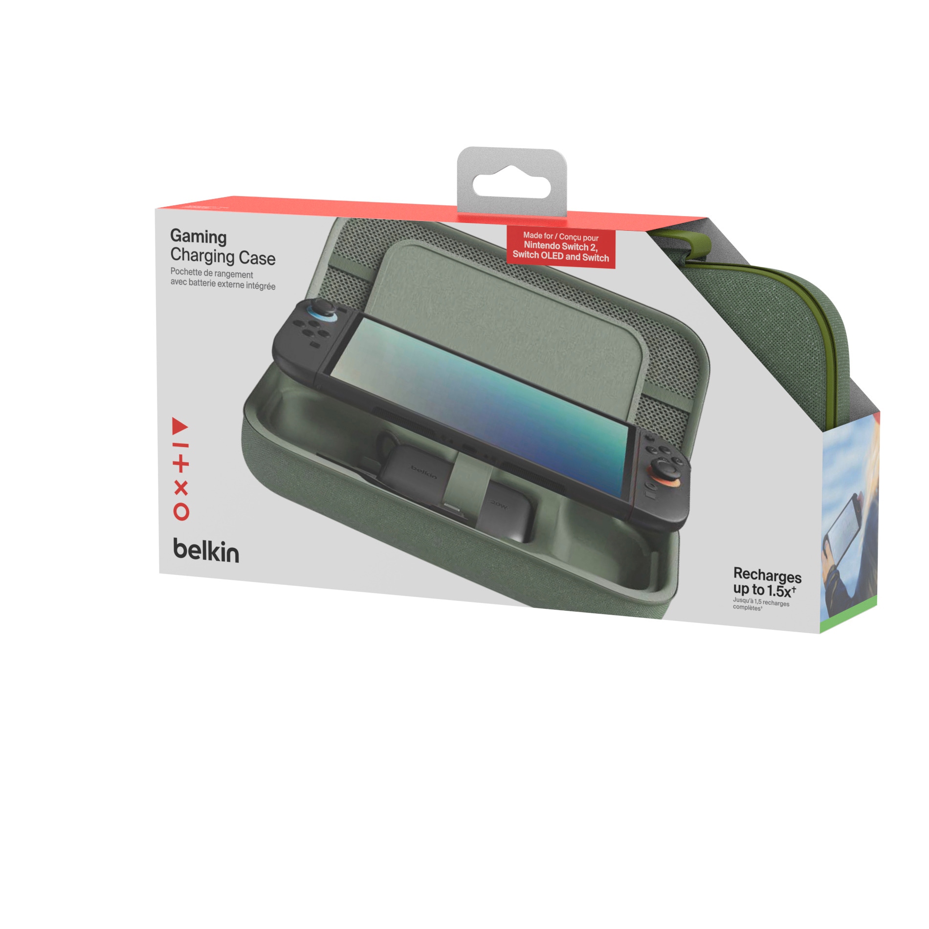 Belkin Powerbank »Gaming Charging Case 10K für Nintendo Switch 2« Belkin Charging Case Powerbank für Nintendo Switch 2,charcoal 10.000 mAh