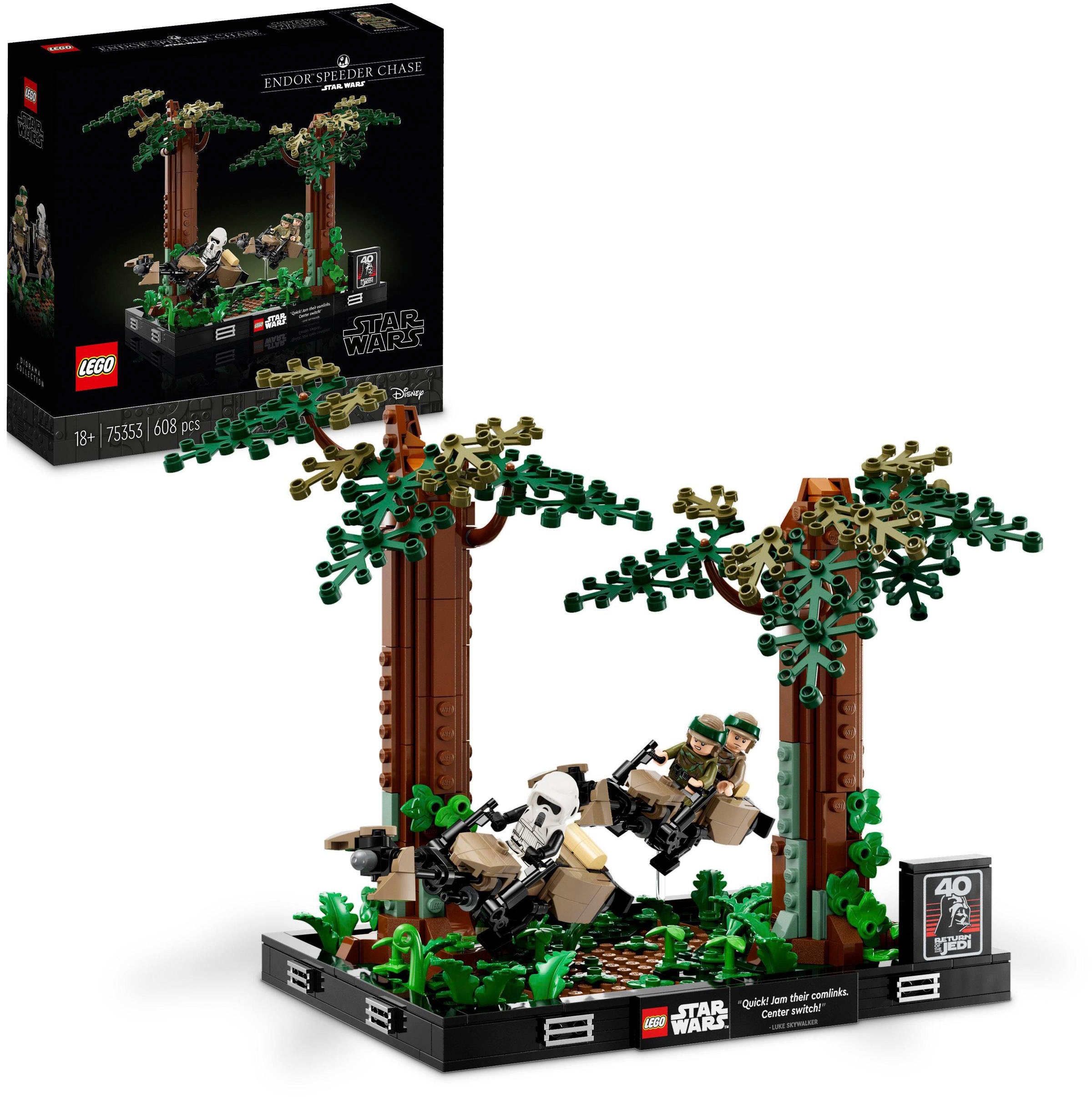 Konstruktionsspielsteine »Verfolgungsjagd auf Endor – Diorama (75353), LEGO® Star...