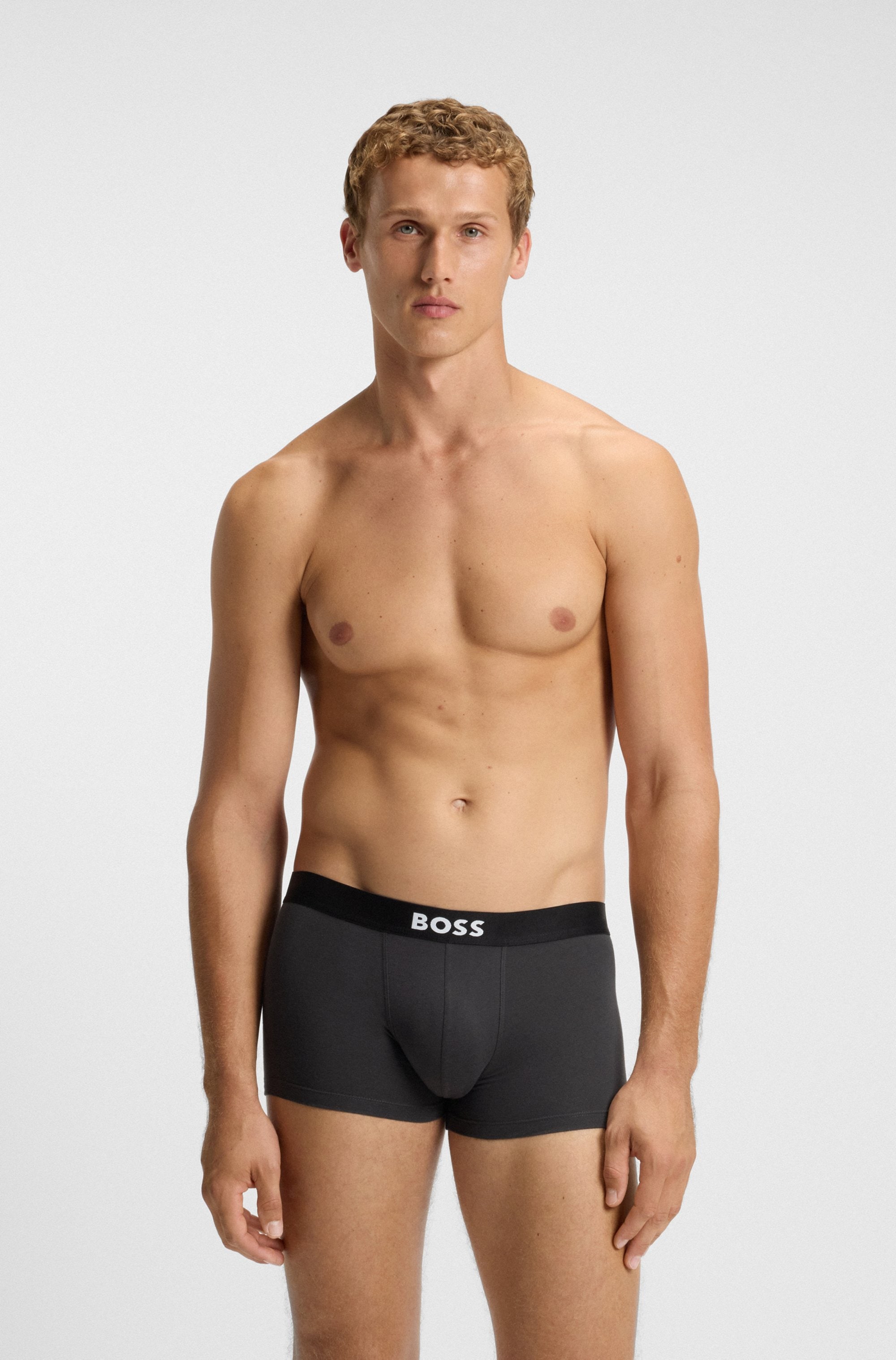 BOSS Trunk »3P Trunk BOSS ONE x David Beckham«, mit unifarbenen Bund