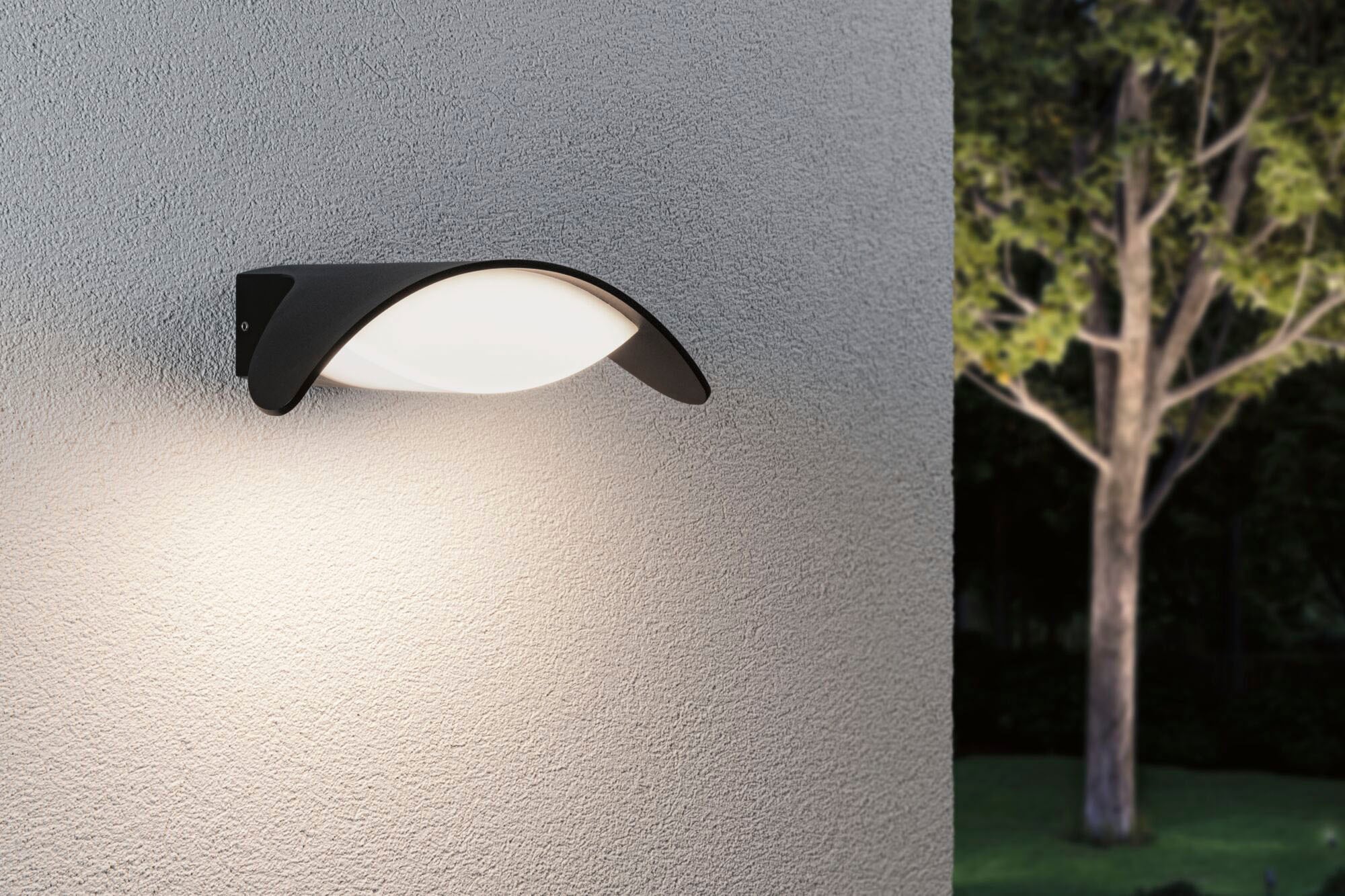 Paulmann LED Außen-Wandleuchte »Outdoor 230V Mesana IP44 anthrazit«, 1 flammig, IP44