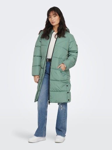 ONLY Steppmantel »ONLAMANDA LONG PUFFER COAT«, mit Kapuze