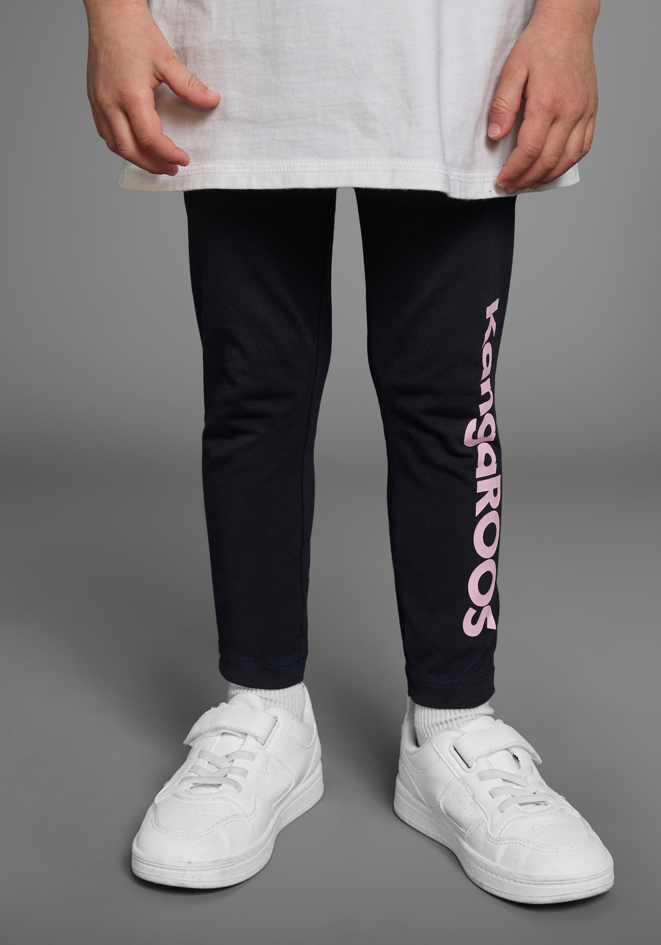KangaROOS Leggings »2er Pack Leggings mit Kangaroos Schriftzug«, (Packung, 2 tlg.), Für kleine Mädchen