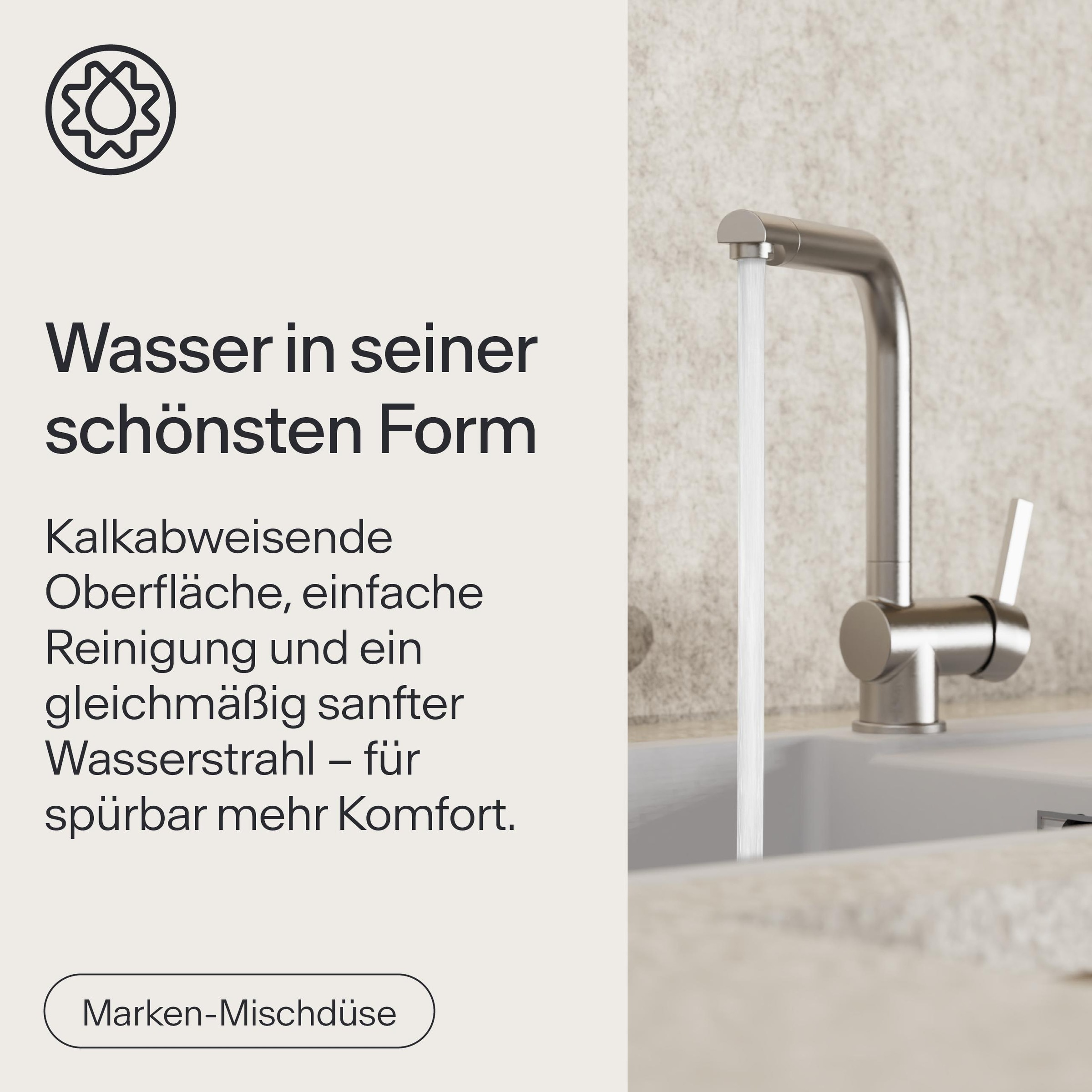 WASSERWERK Spültischarmatur »WK 4, Wasserhahn, Küche, Einhebelmischer«