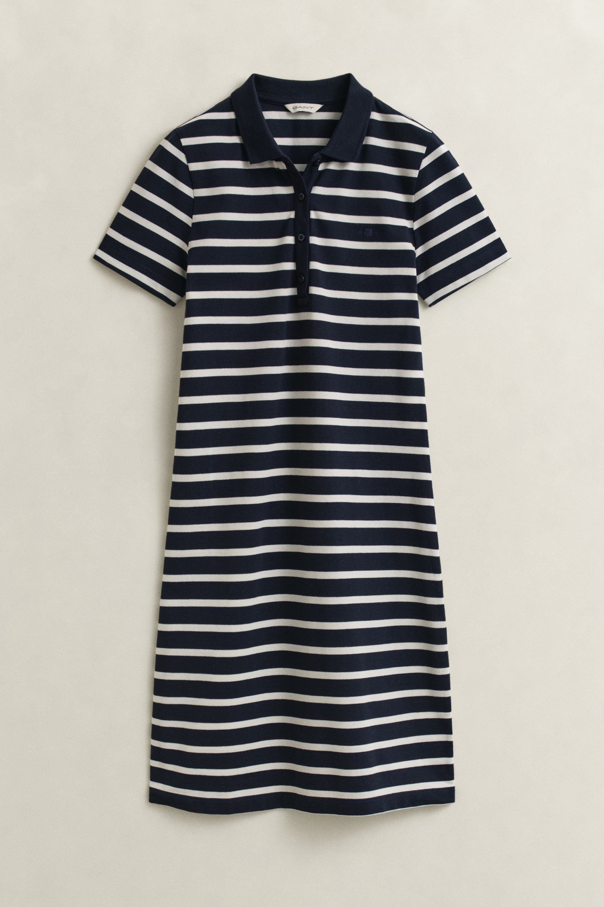 Gant Polokleid »SLIM STRIPED PIQUE POLO« Ohne Tasche Slim fit mit Polokragen