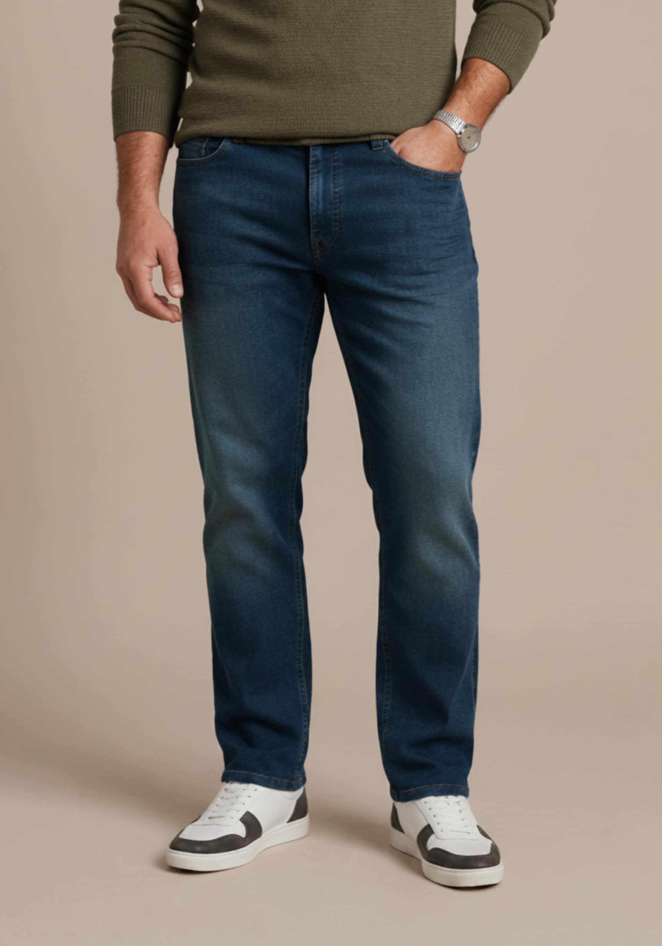 Man's World Plus Jogg Pants »Große Größen, comfort fit« Comfort Fit, gerade Beinform, mit Knopf- und Reißverschluss