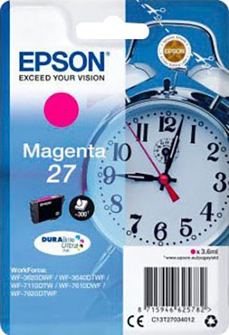 Epson Tintenpatrone »27«, (1 St.), original Druckerpatrone Duurabrite 27 magenta