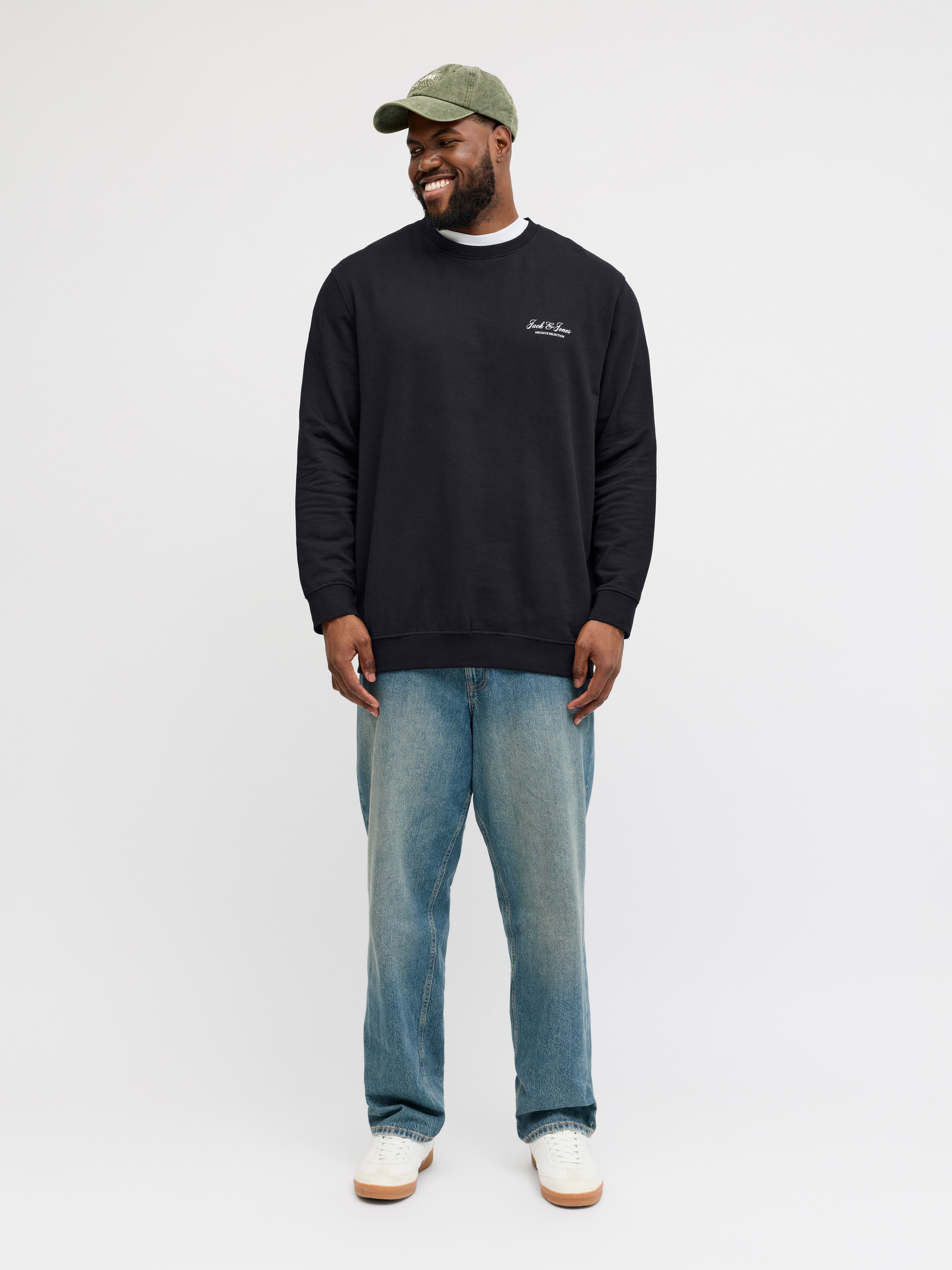 Jack & Jones PlusSize Sweatshirt »JJEARCHIVE GRAPHIC SWEAT CN NOOS PLS«, Baumwollmischung, relaxed fit
