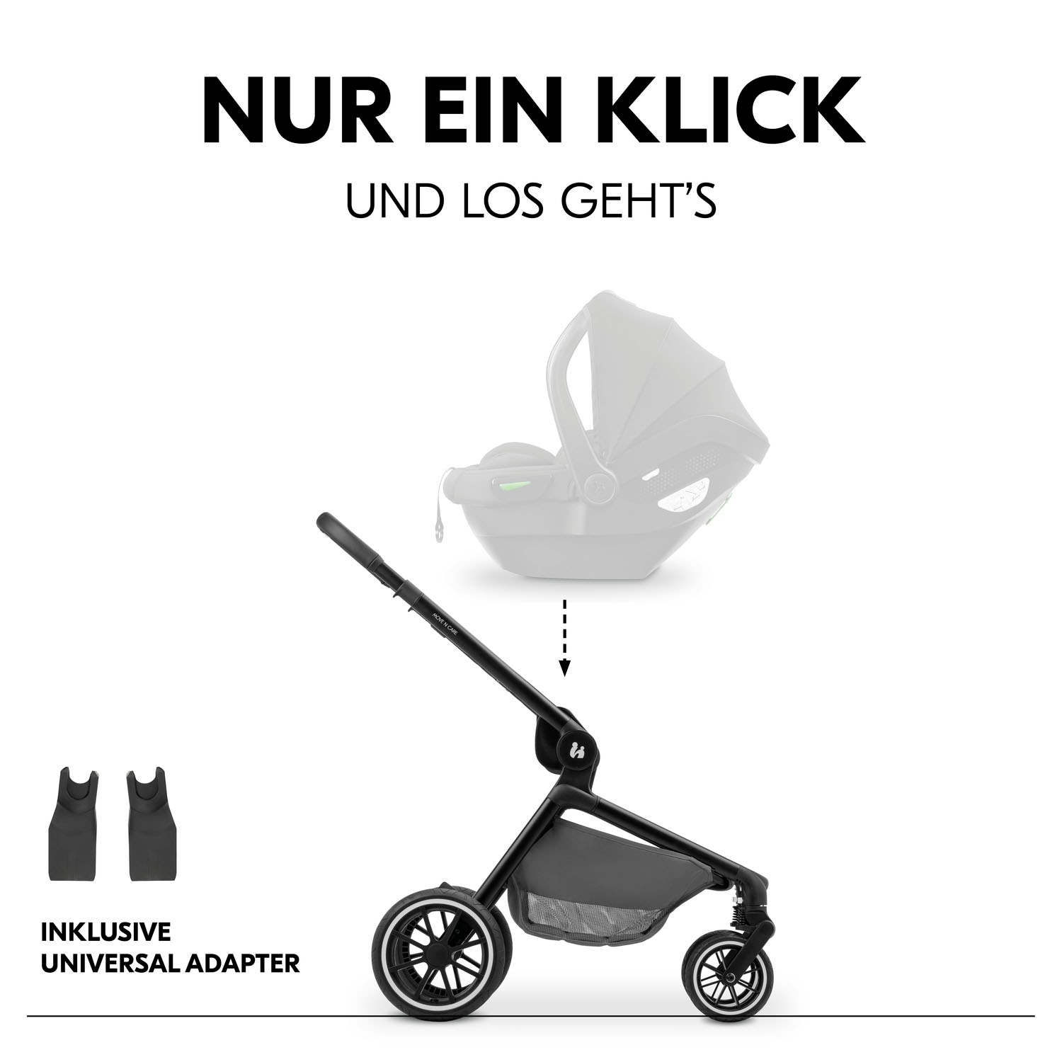 Hauck Kombi-Kinderwagen »Move N Care Set«, 22 kg, belastbar bis 22 kg