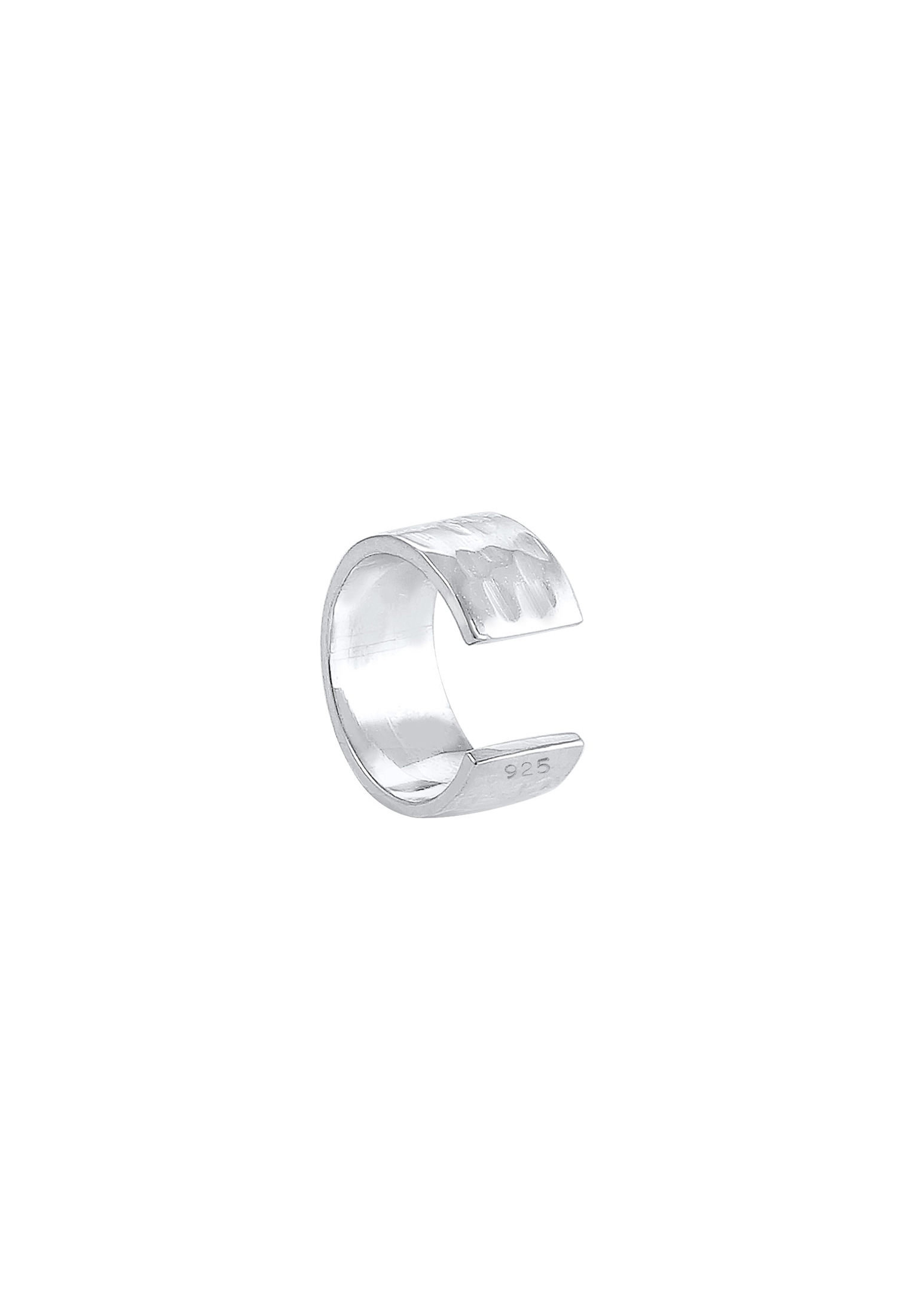 Elli Ohrklemme »Ohrringe Earcuff Single gehämmert 925 Sterling Silber«