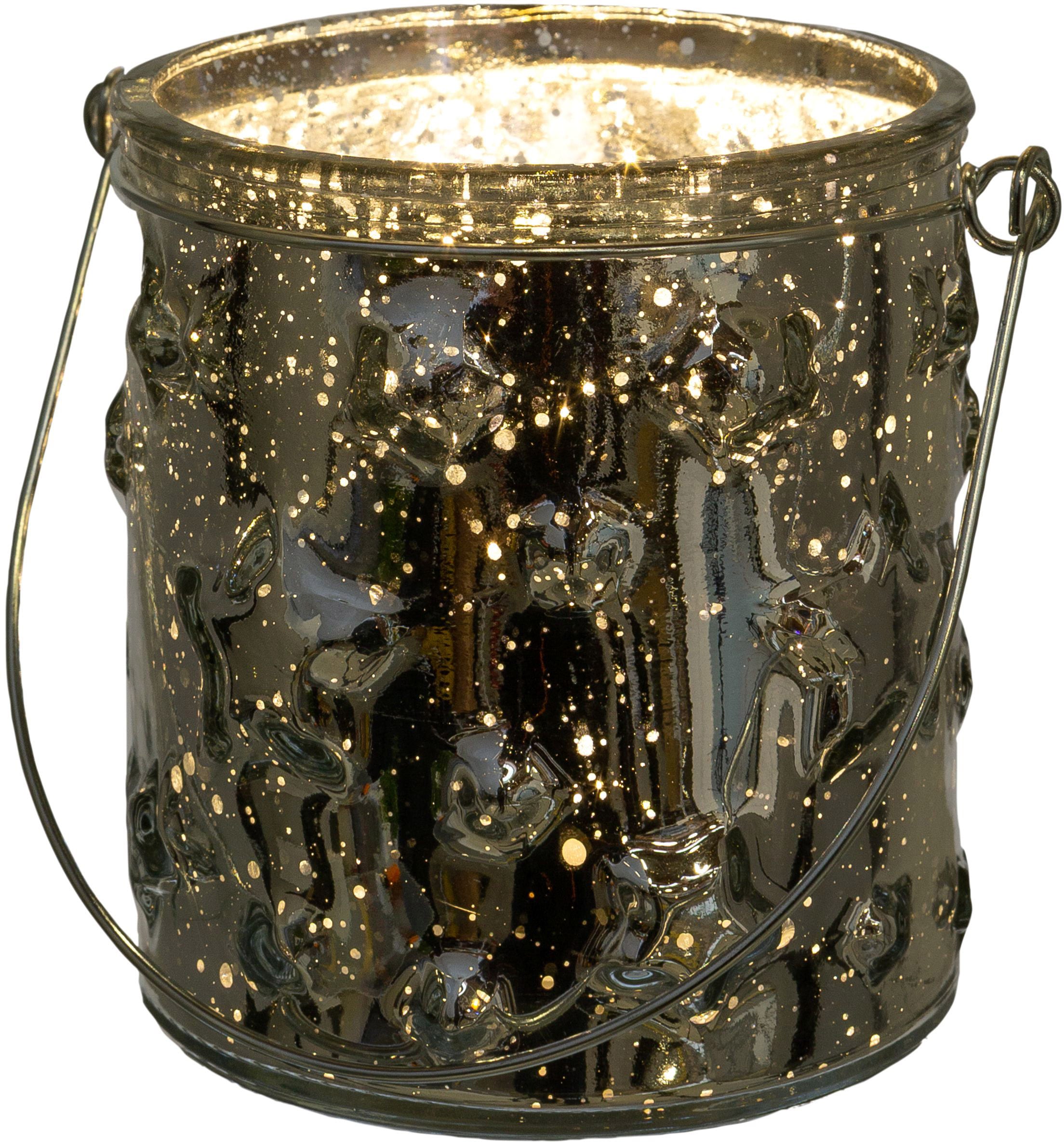 Creativ deco Windlicht »Weihnachtsdeko«, (4 St.), Glas mit Stern-Struktur  kaufen online bei OTTO | Teelichthalter